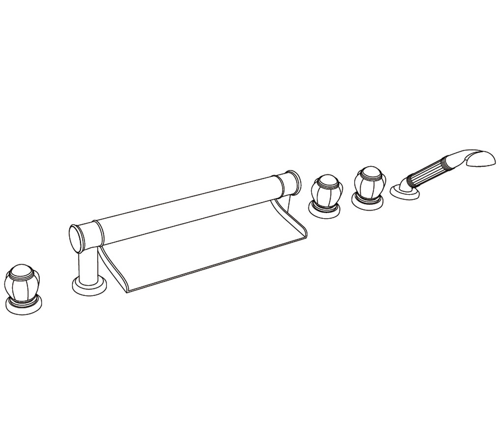 S152-3307 Rim mounted 6-hole mixer