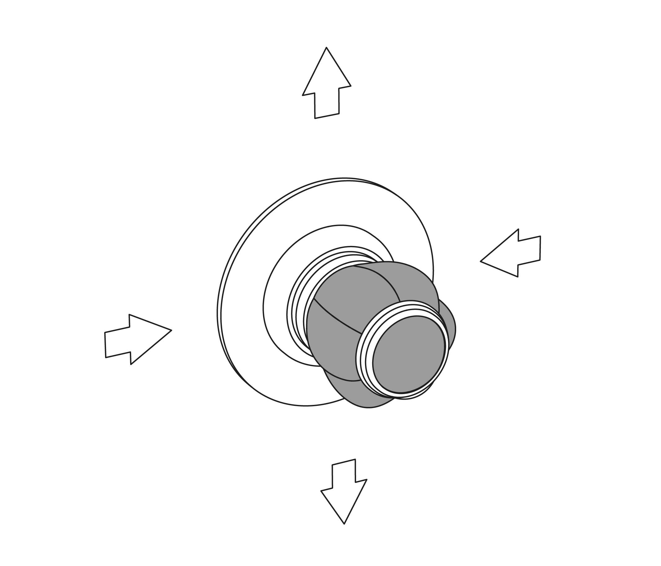 S153-244 Wall mounted 4-way diverter