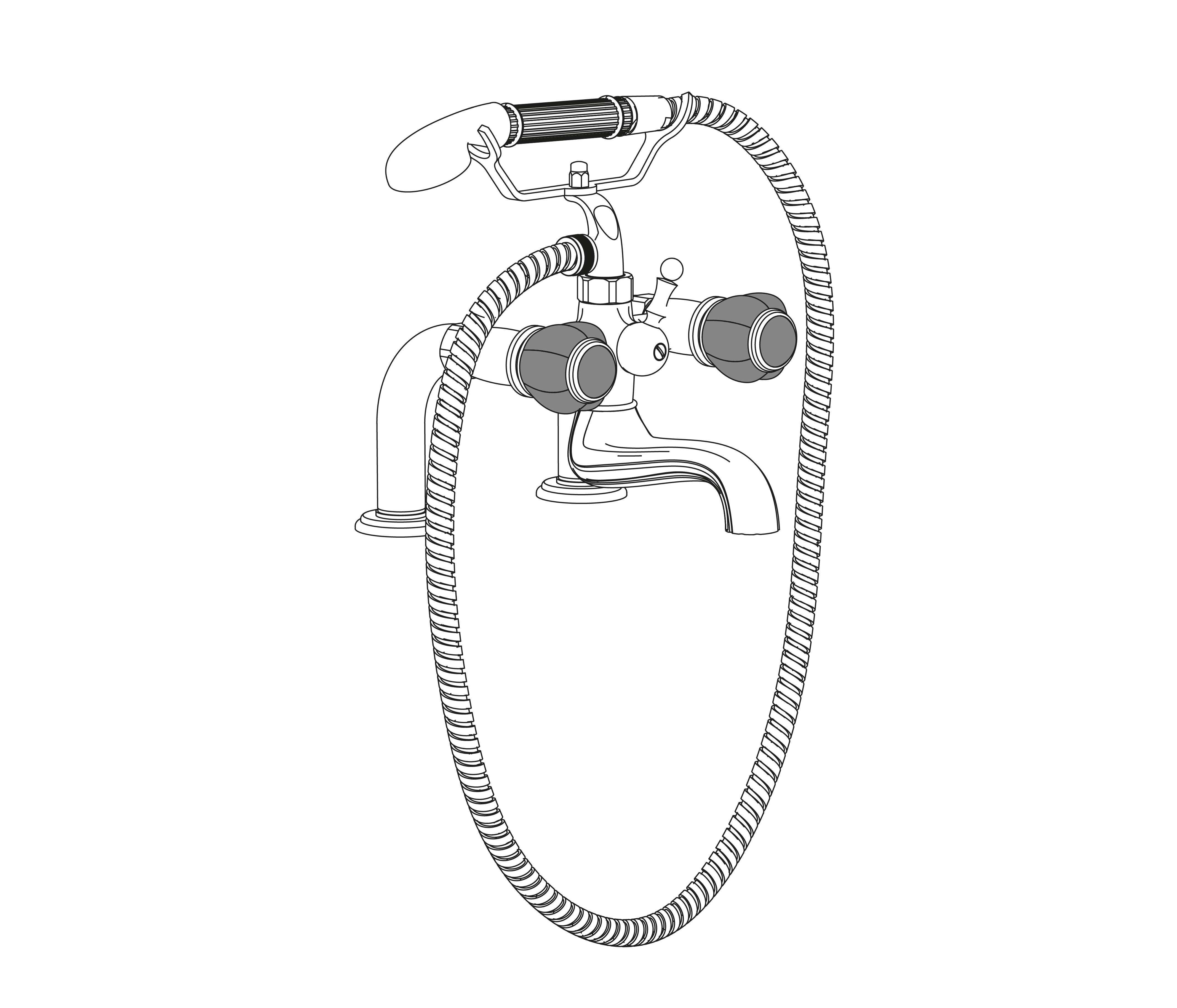 S153-3306 Rim mounted bath and shower mixer
