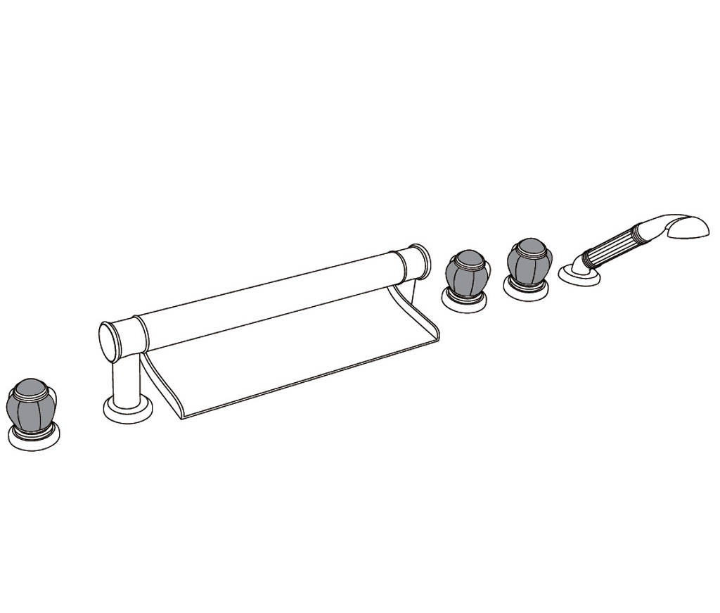 S153-3307 Rim mounted 6-hole mixer