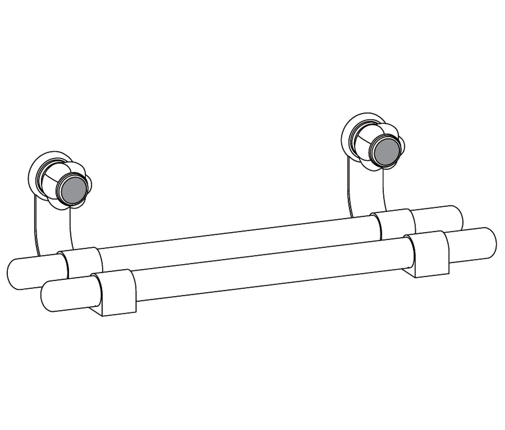 S153-509 Wall mounted double towel bar