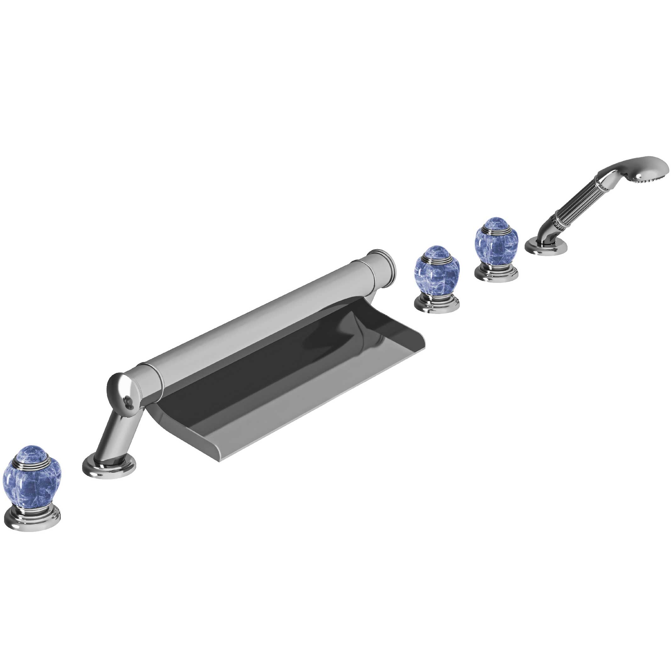 S155-3307 Bain-douche sur gorge 6 trous