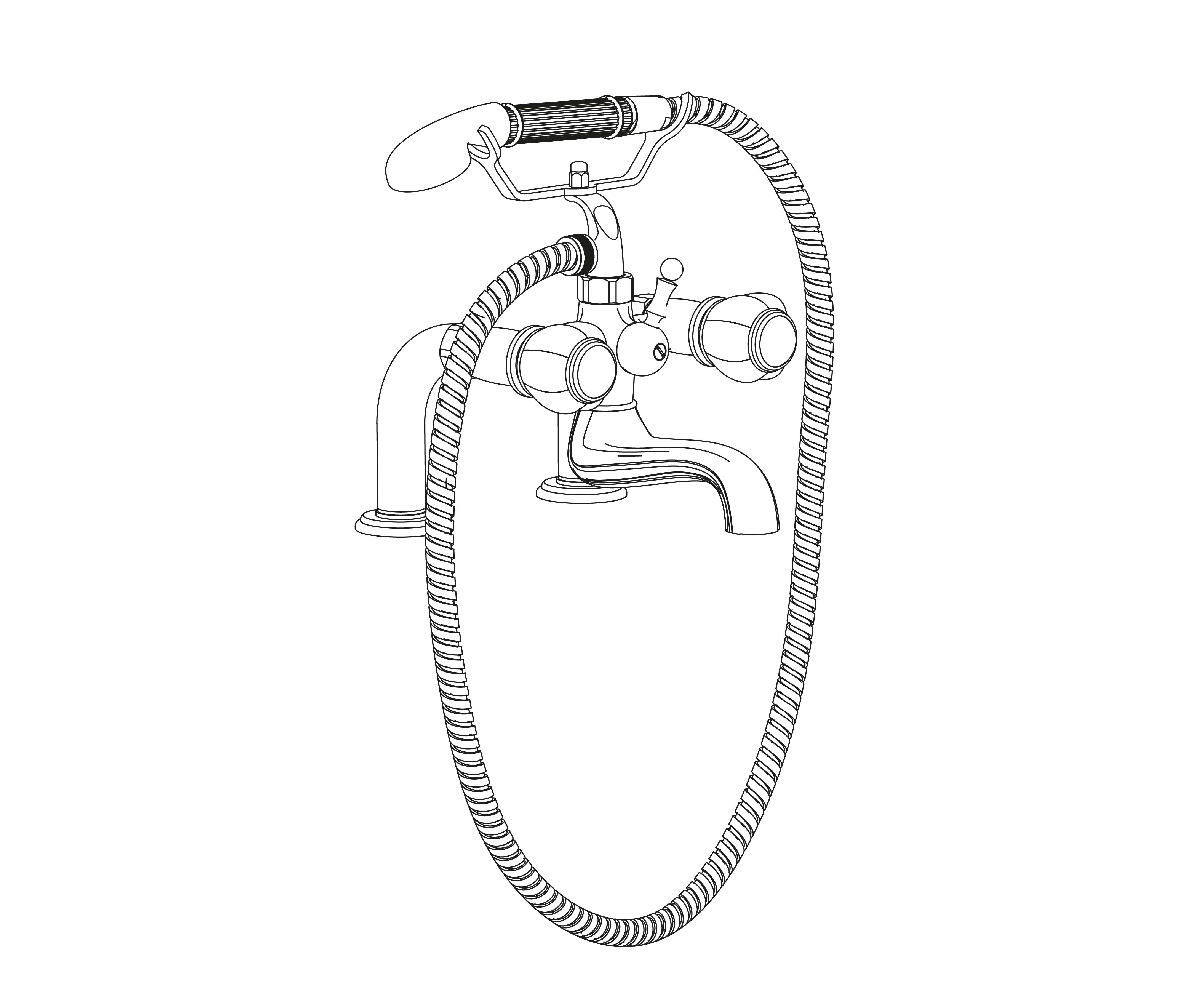 S161-3306 Rim mounted bath and shower mixer