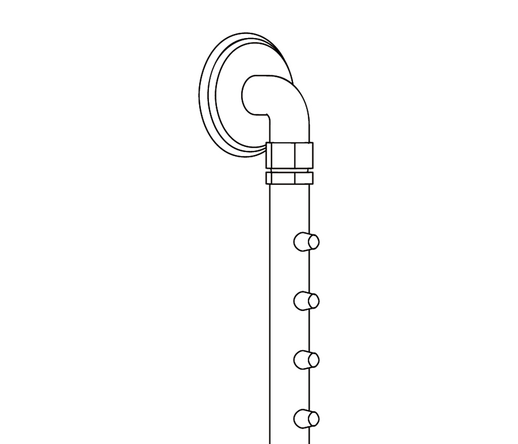 S169-2415 “Picots” wall shower rail