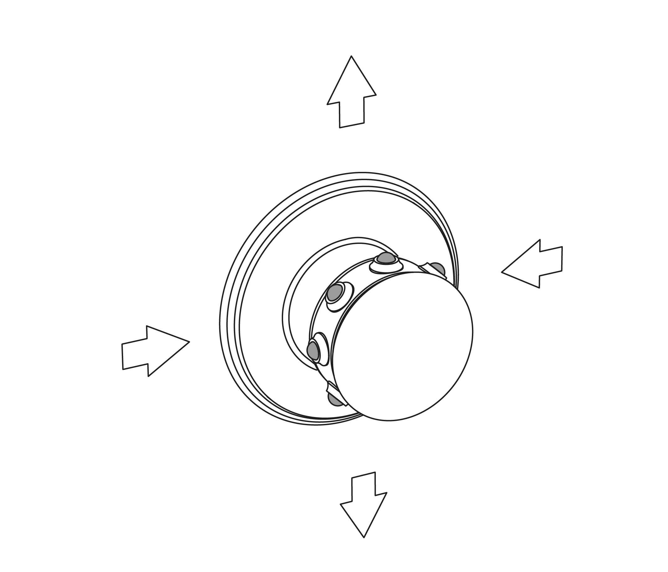 S169-244 Wall mounted 4-way diverter