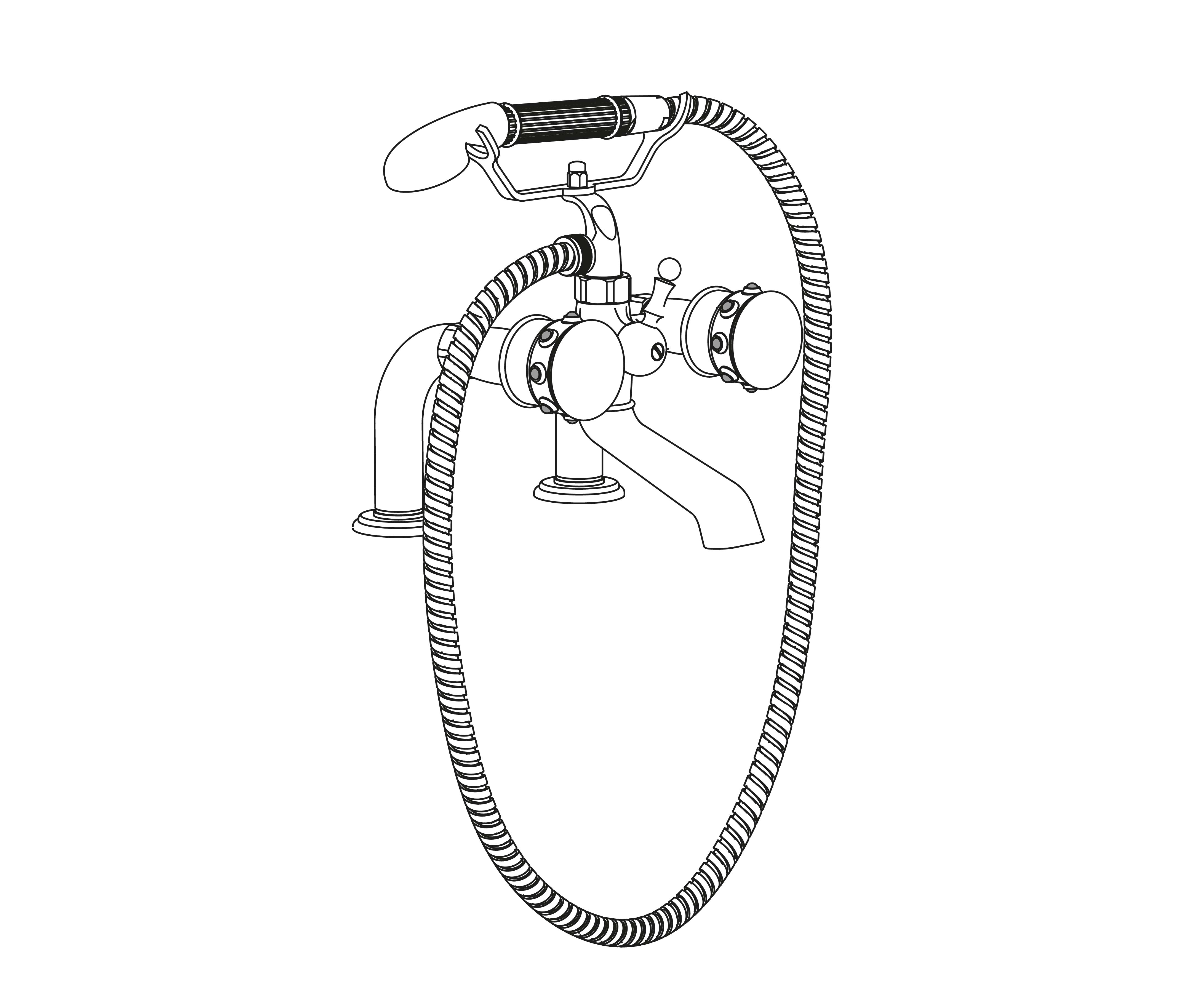 S169-3306 Rim mounted bath and shower mixer