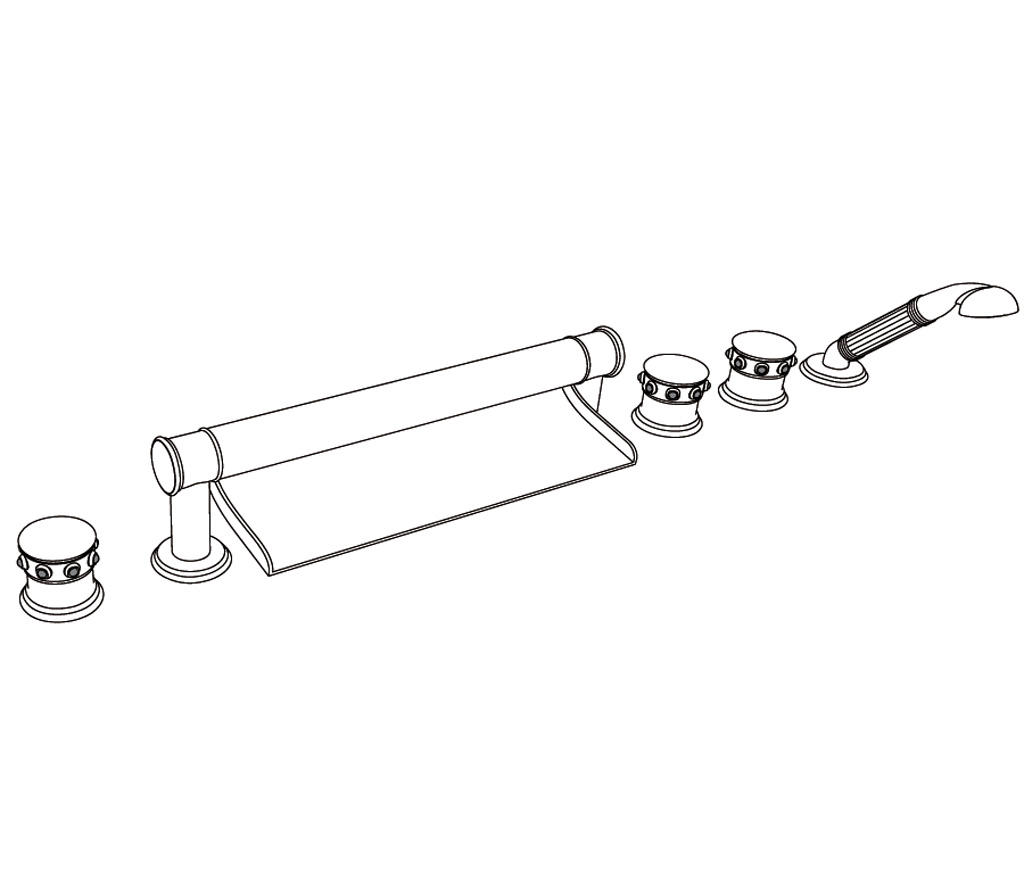 S169-3307 Rim mounted 6-hole mixer