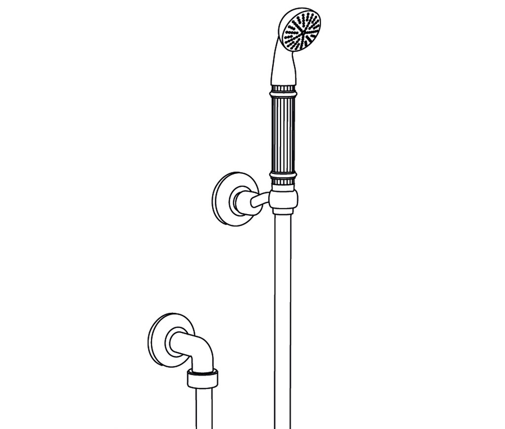 S177-2212 Wall shower set on fixed hook