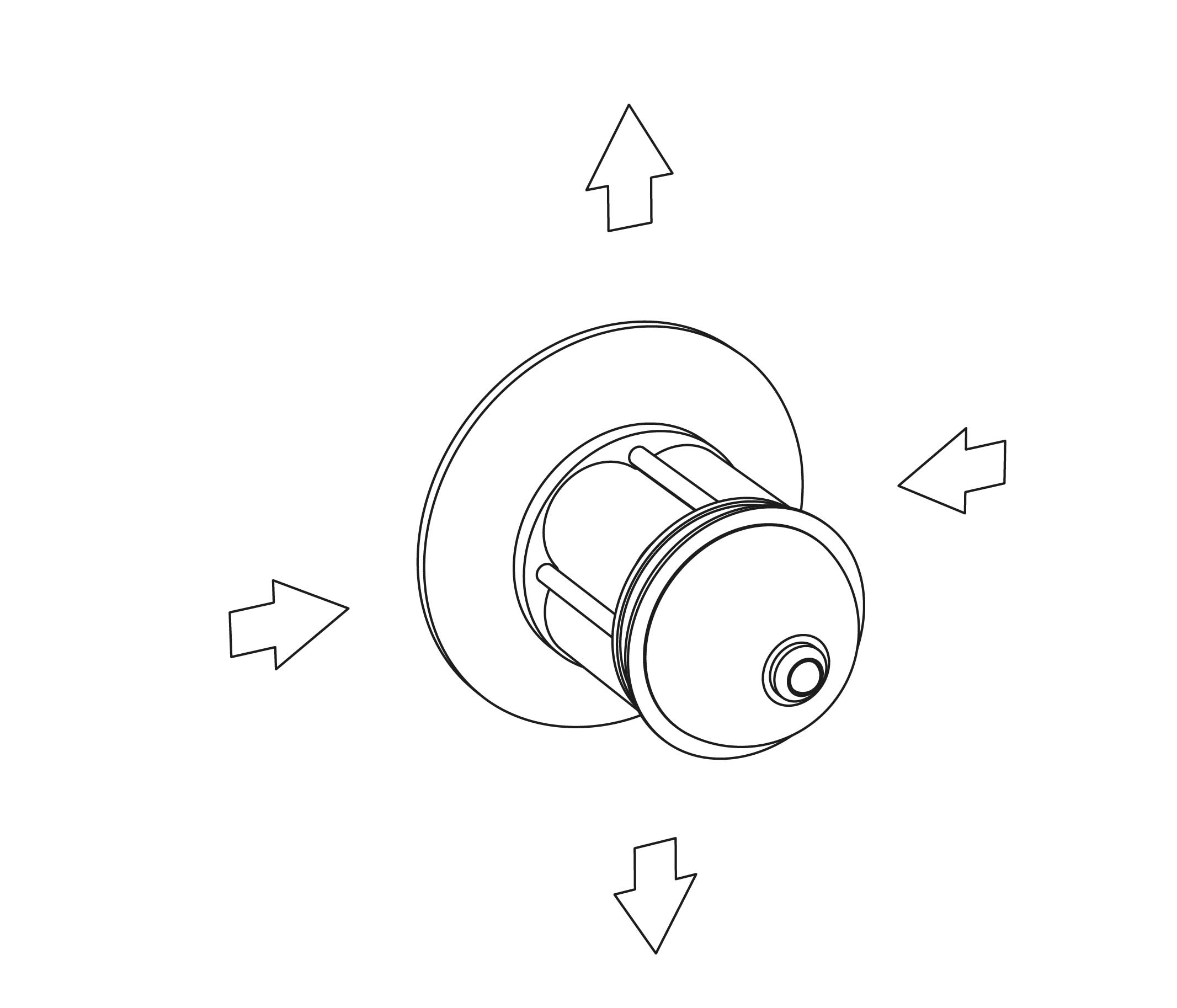 S179-244 Wall mounted 4-way diverter