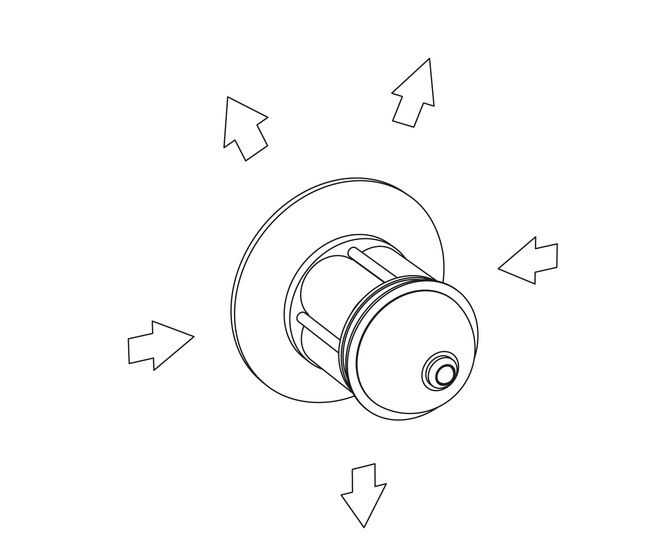 S179-245 Wall mounted 5-way diverter