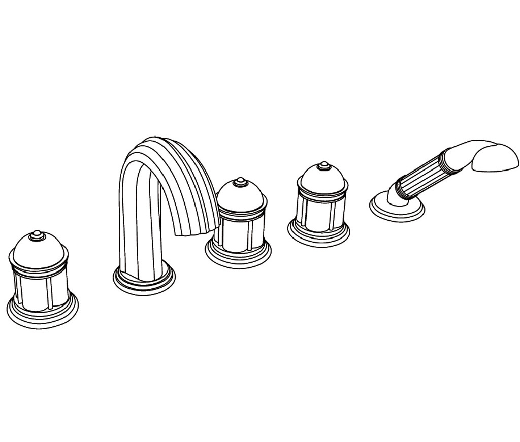 S179-3305 Rim mounted 5-hole mixer