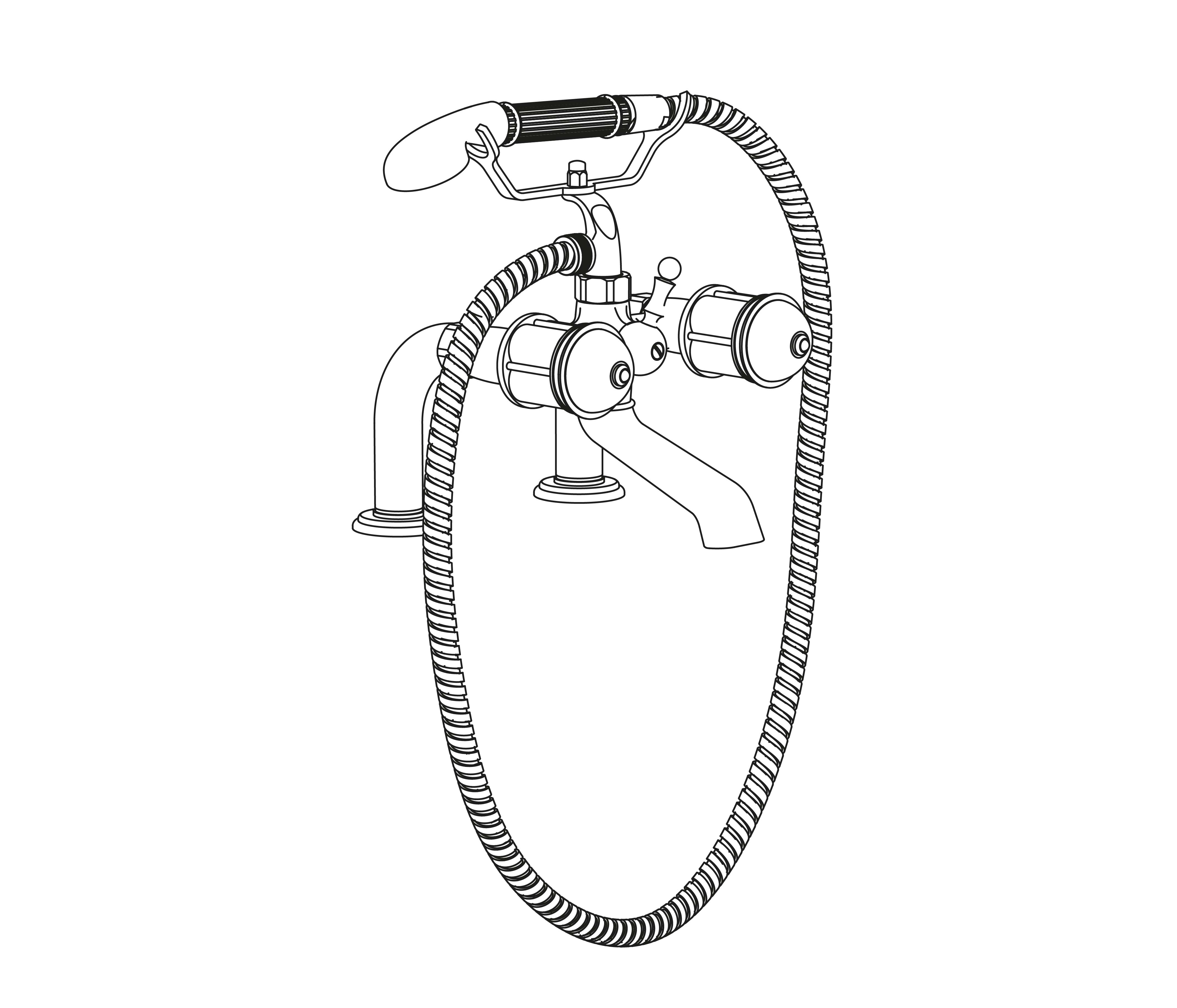 S179-3306 Rim mounted bath and shower mixer