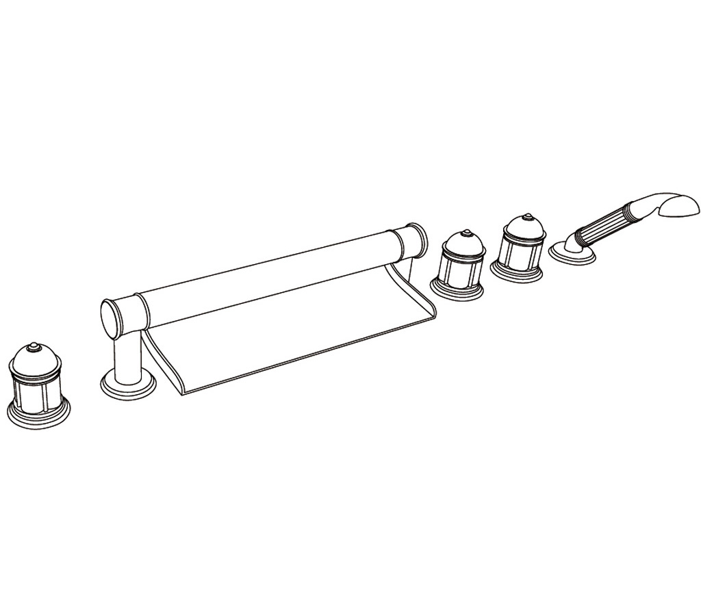 S179-3307 Rim mounted 6-hole mixer