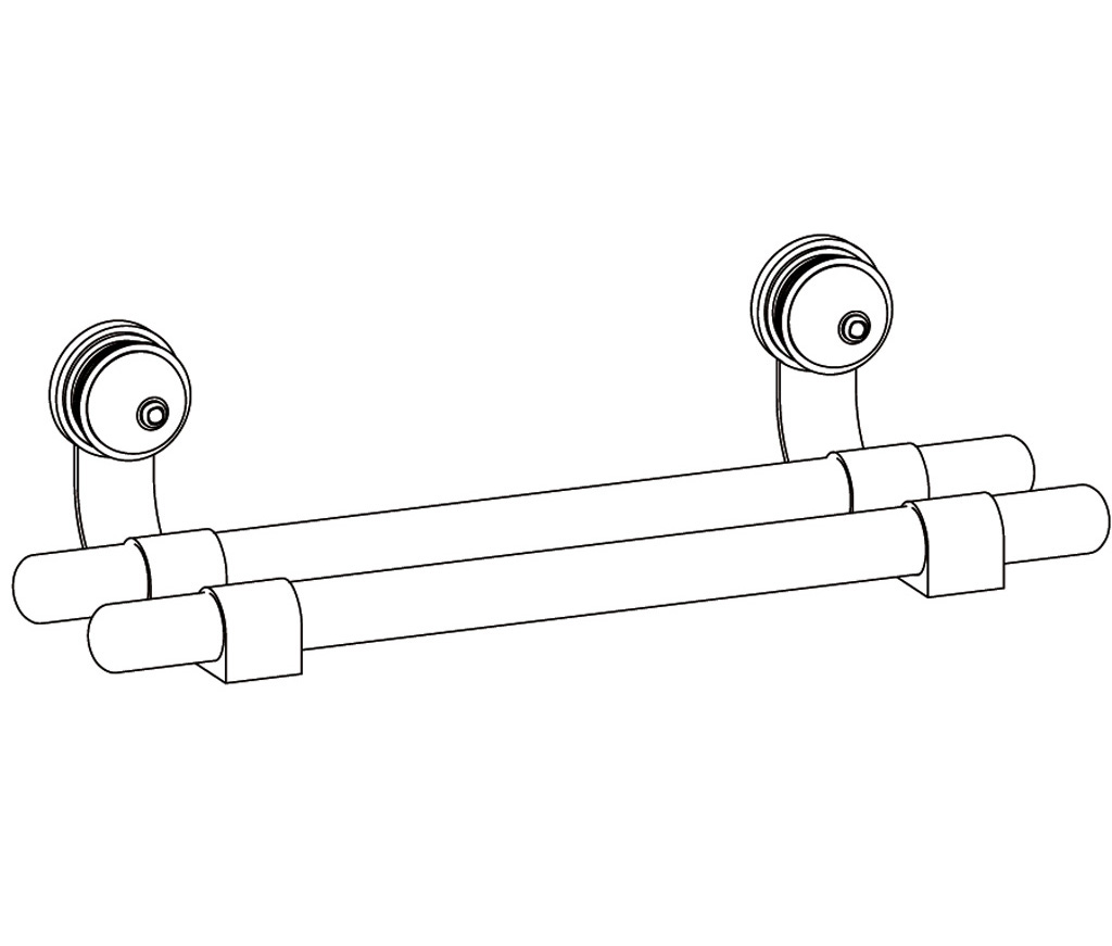 S179-509 Wall mounted double towel bar