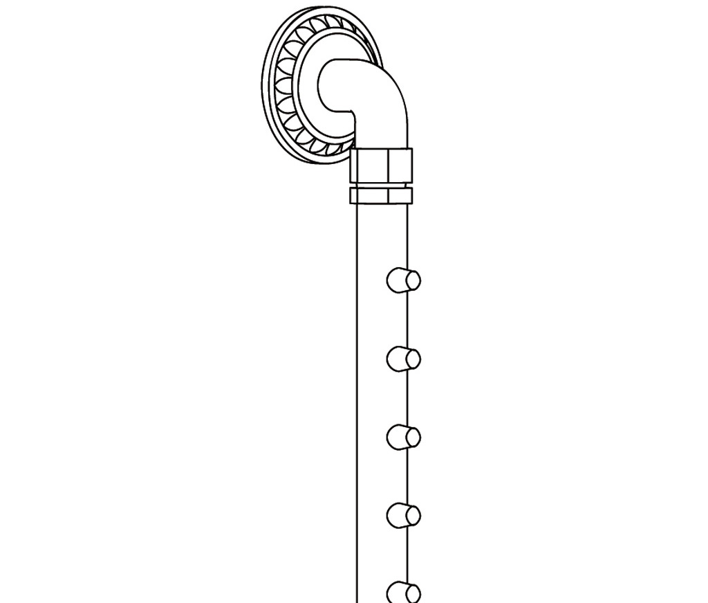 S180-2415 “Picots” wall shower rail