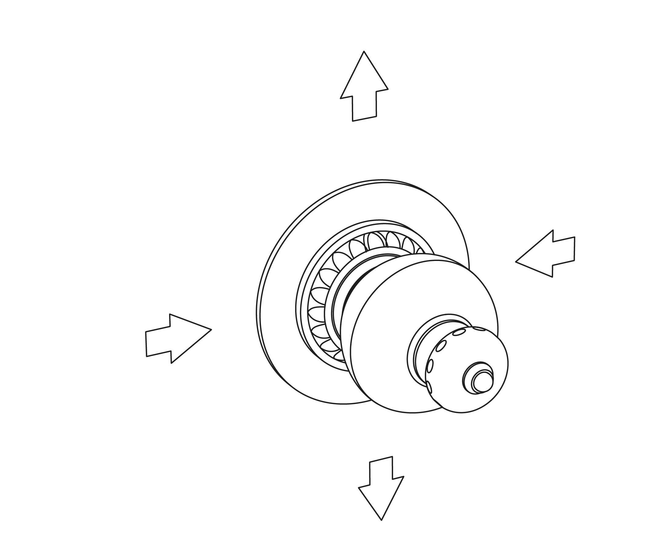 S180-244 Wall mounted 4-way diverter