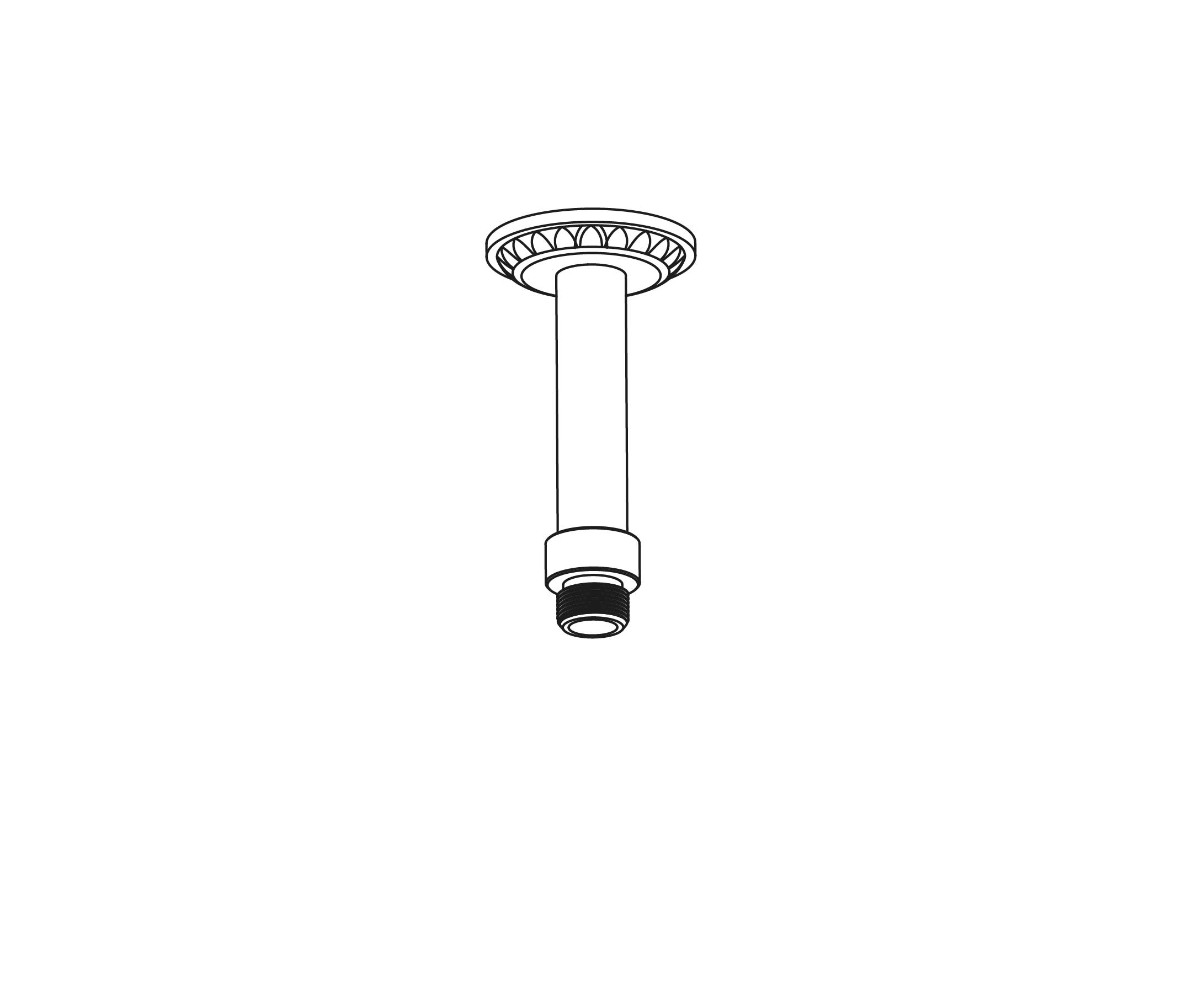 S180-2C120 Vertical shower arm 120mm