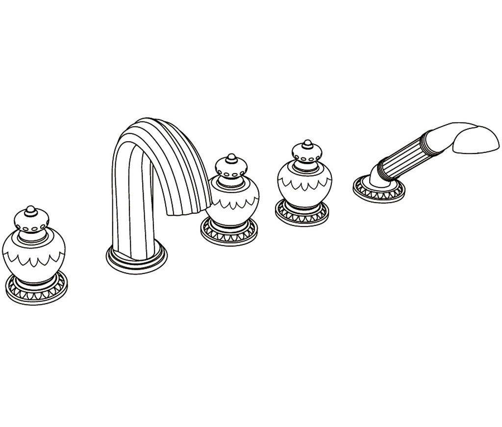 S180-3305 Rim mounted 5-hole mixer