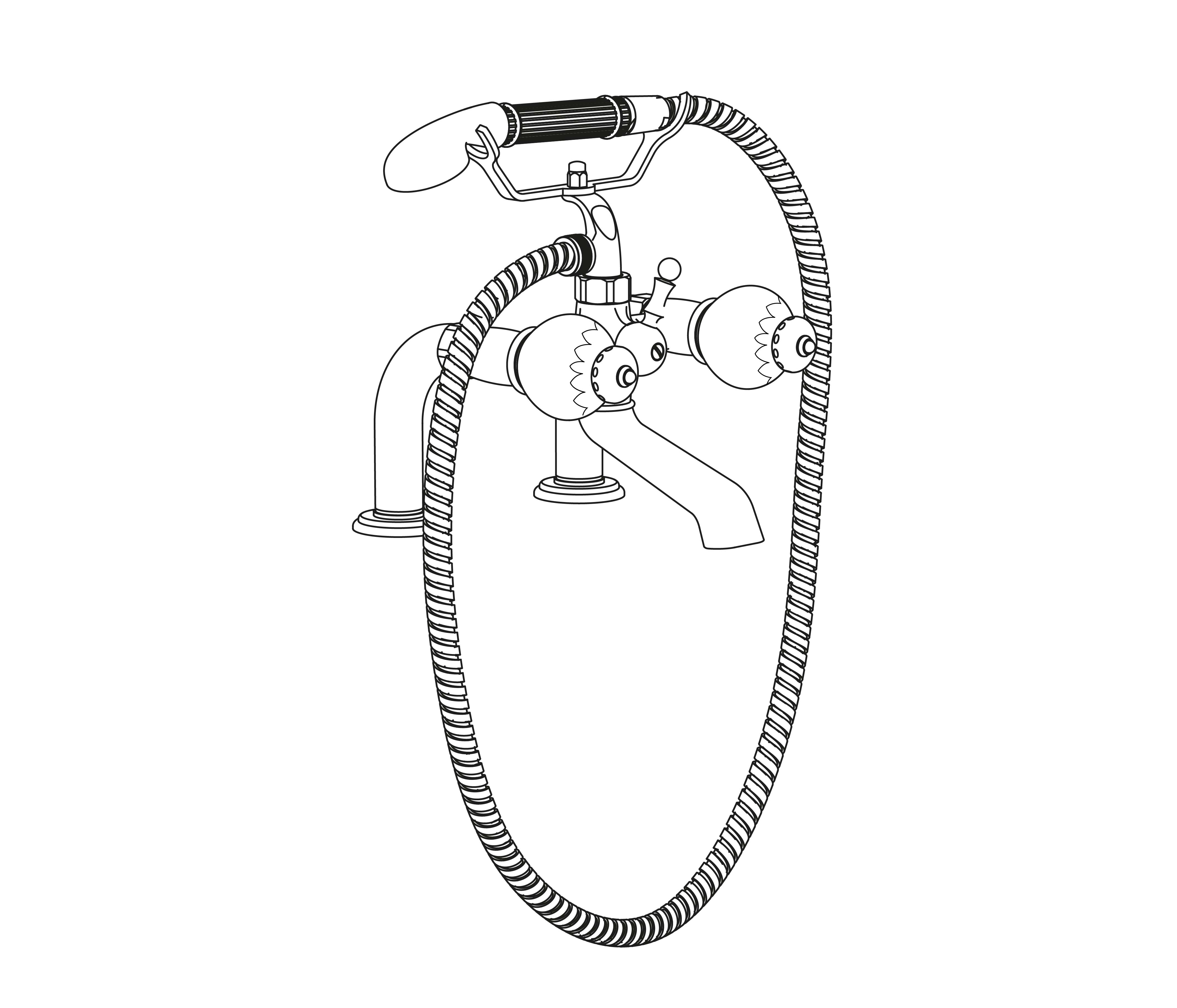 S180-3306 Rim mounted bath and shower mixer