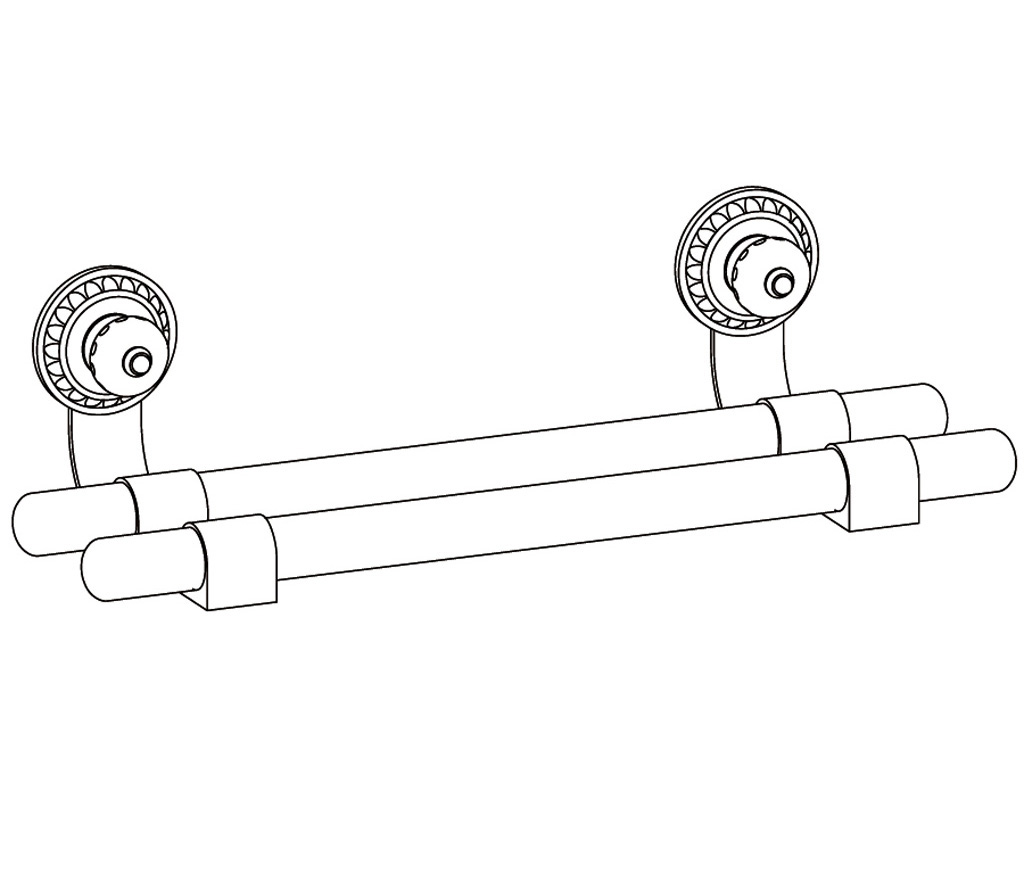 S180-509 Wall mounted double towel bar