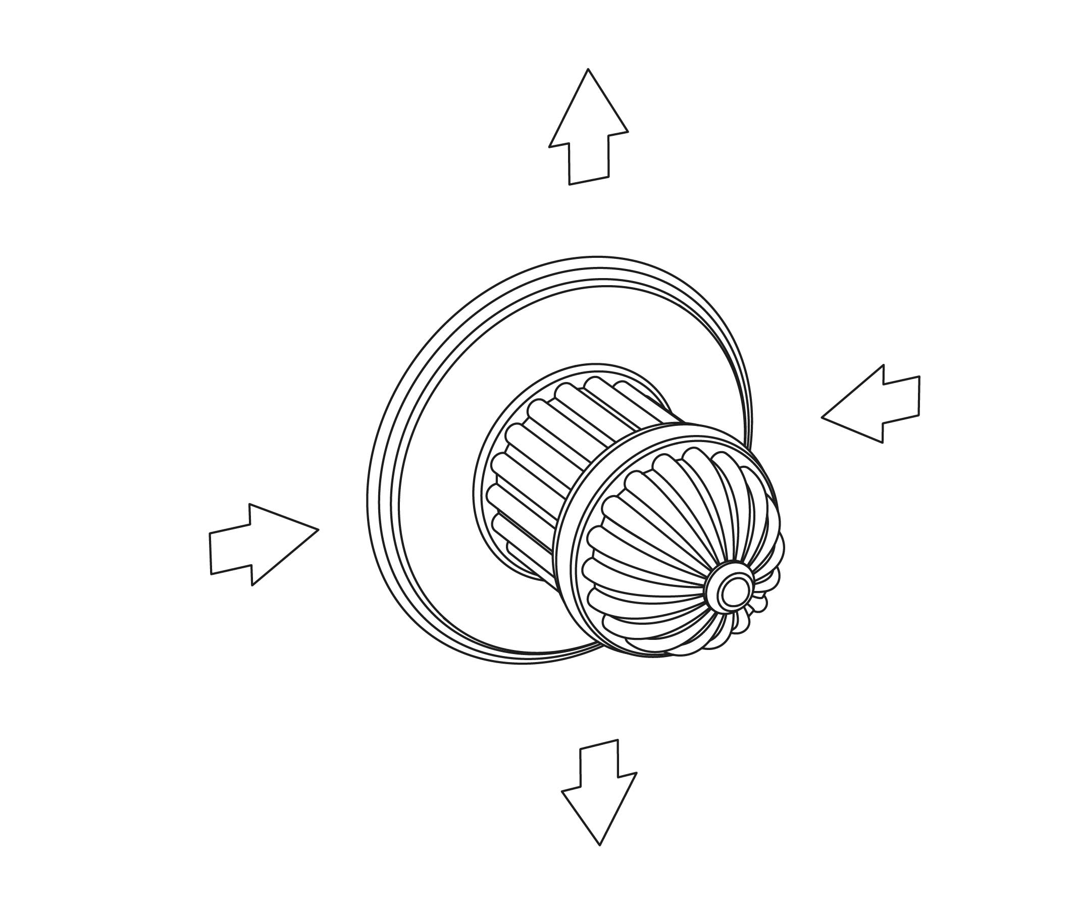 S181-244 Wall mounted 4-way diverter