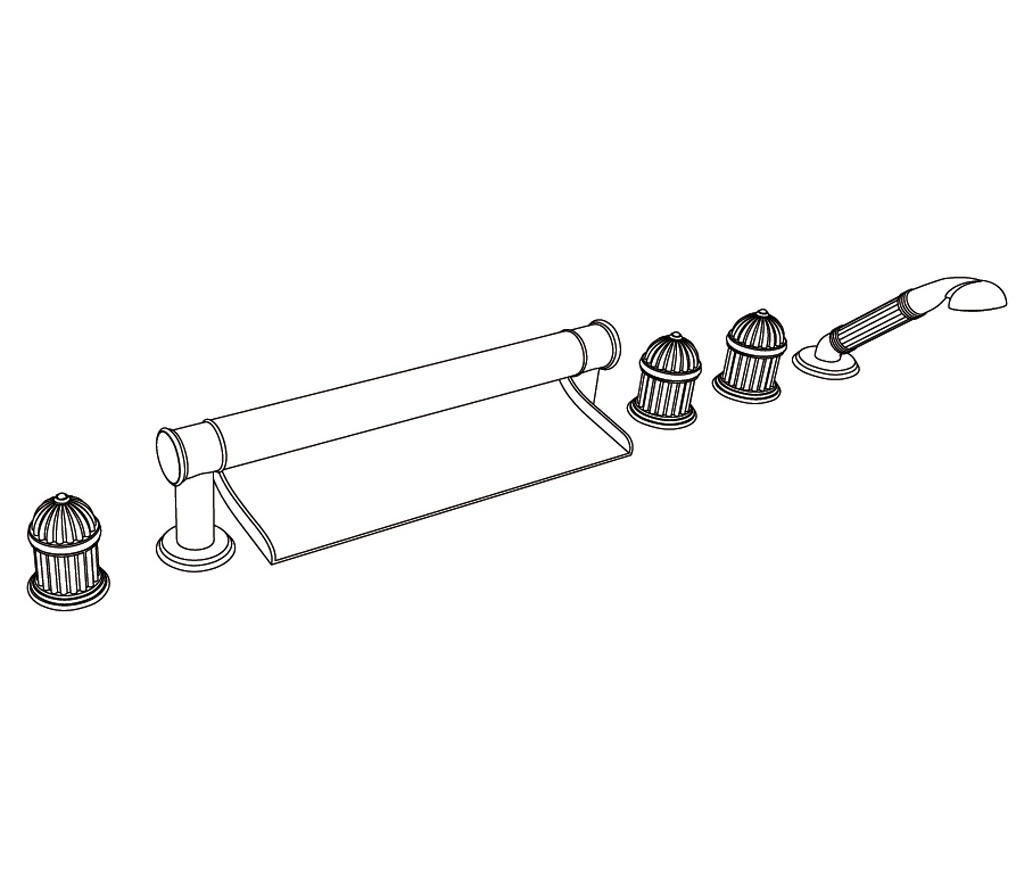 S181-3307 Rim mounted 6-hole mixer