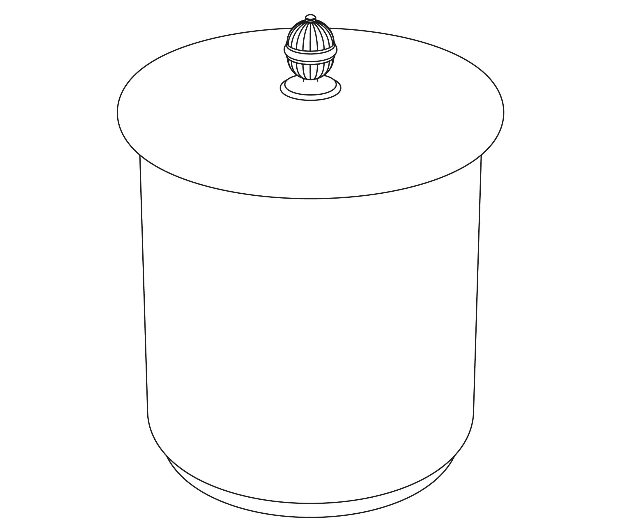 S181-577 Corbeille avec couvercle