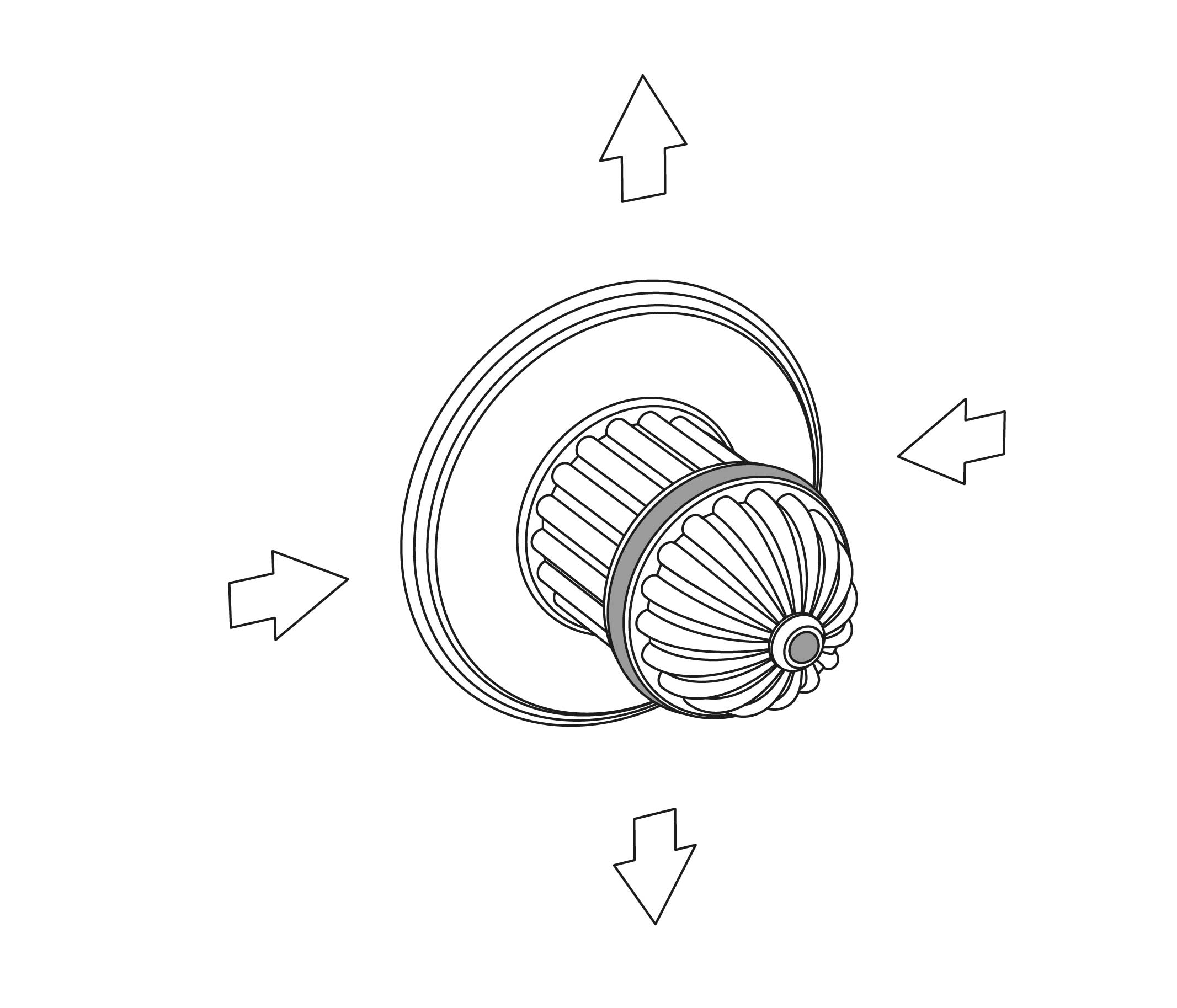 S182-244 Wall mounted 4-way diverter