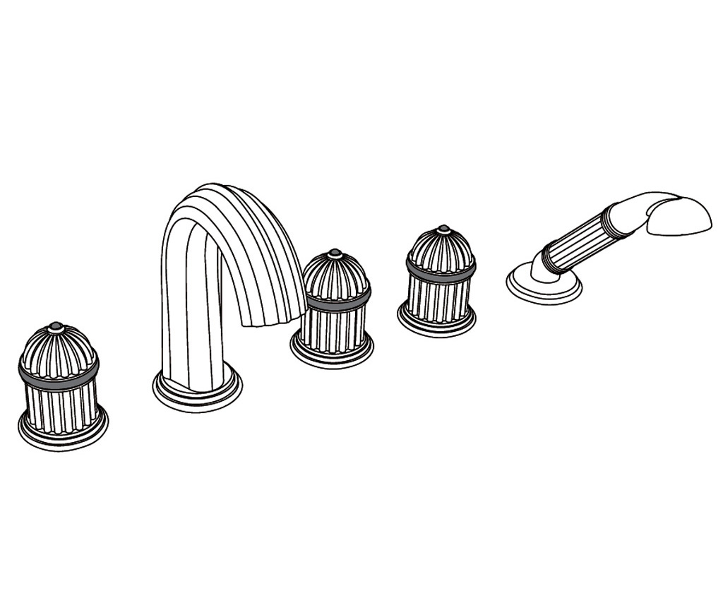 S182-3305 Rim mounted 5-hole mixer