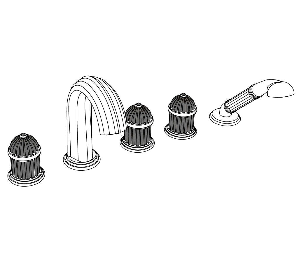 S189-3305 Rim mounted 5-hole mixer