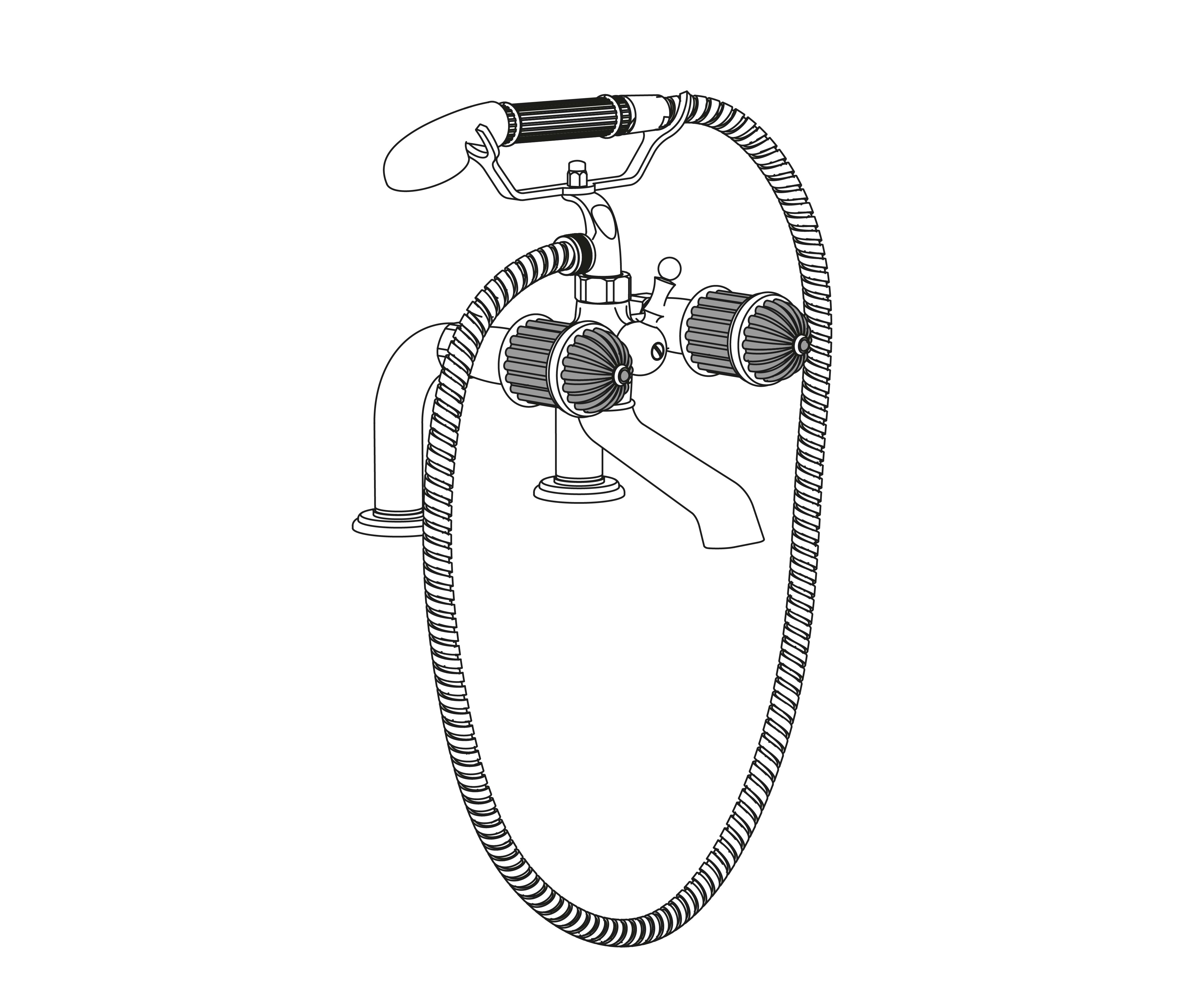 S189-3306 Rim mounted bath and shower mixer