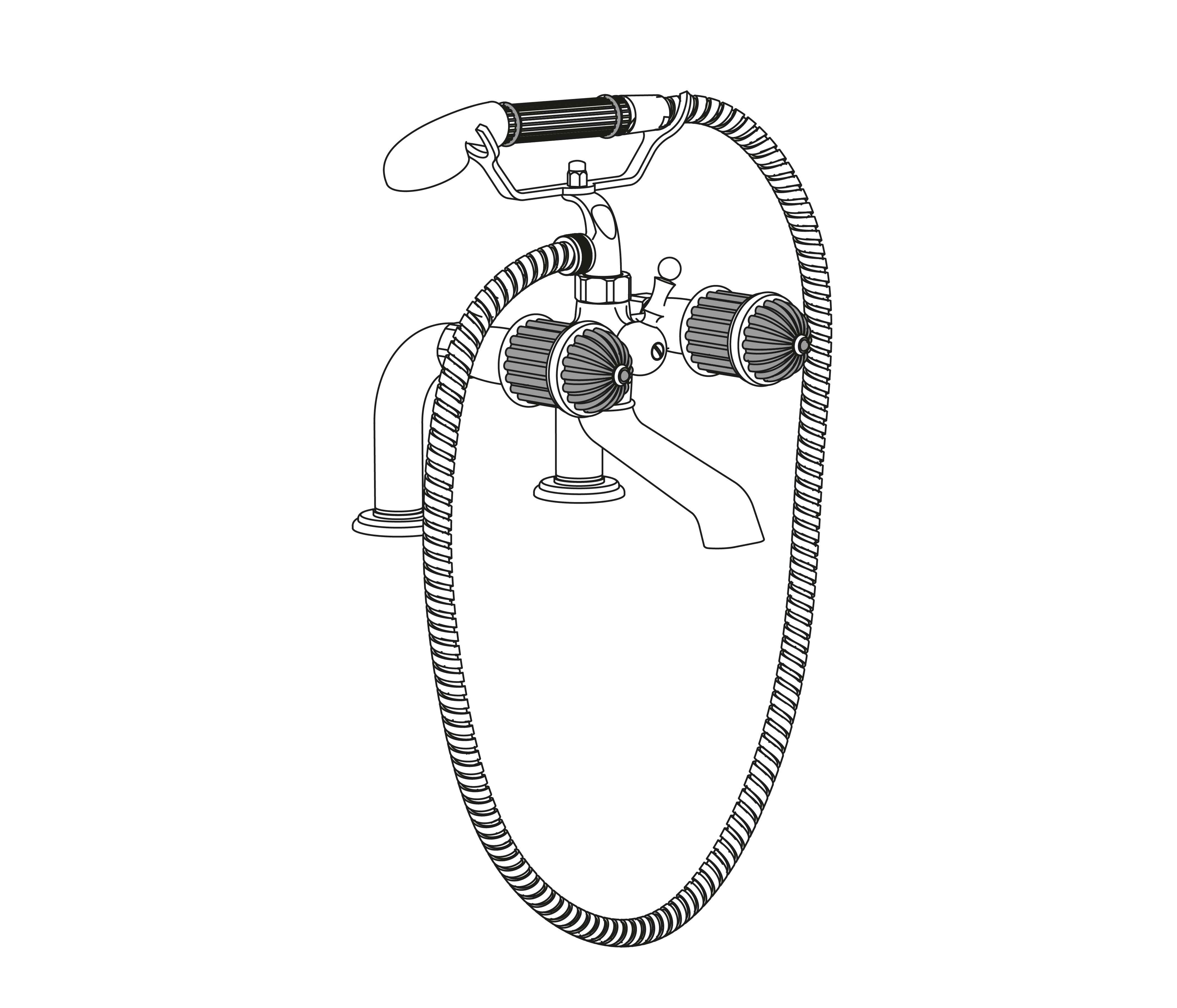 S189-3306V2 Rim mounted bath and shower mixer