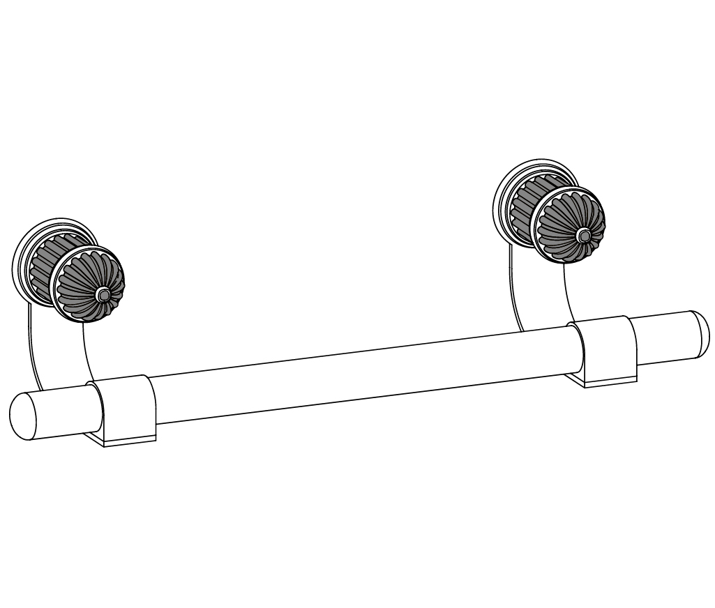 S189-508 Wall mounted single towel bar