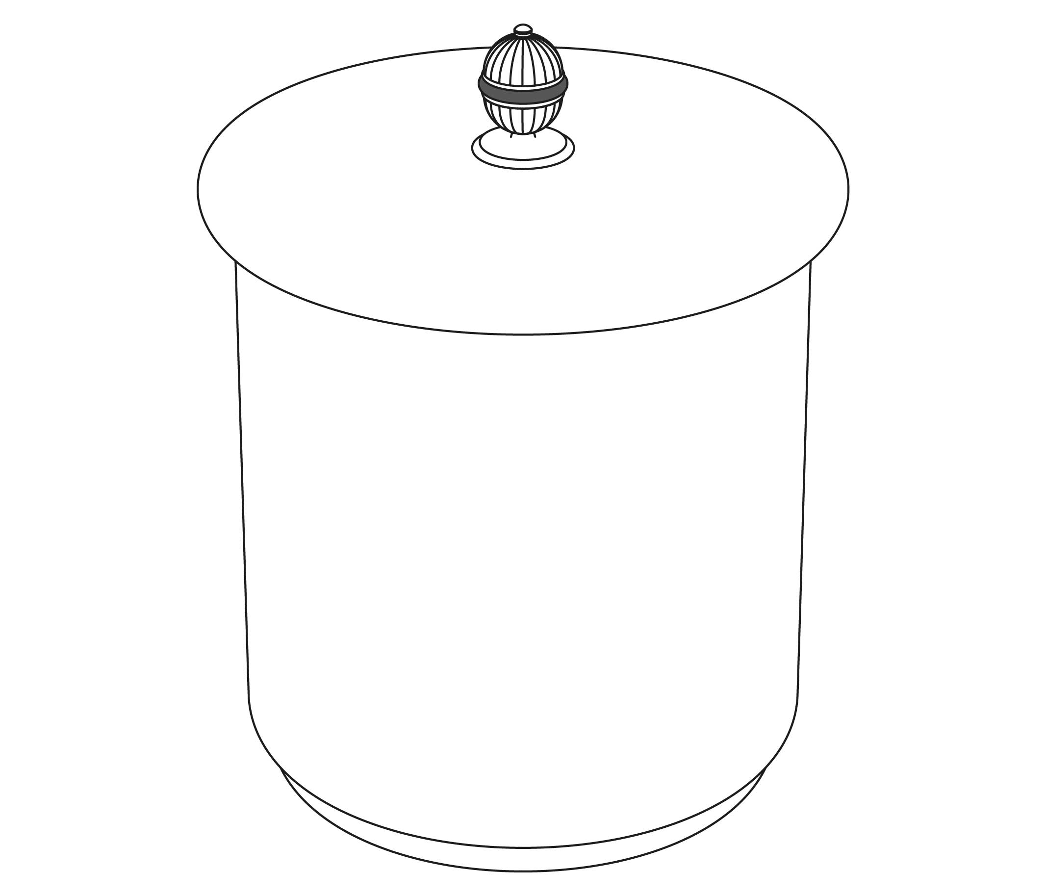 S189-577 Corbeille avec couvercle