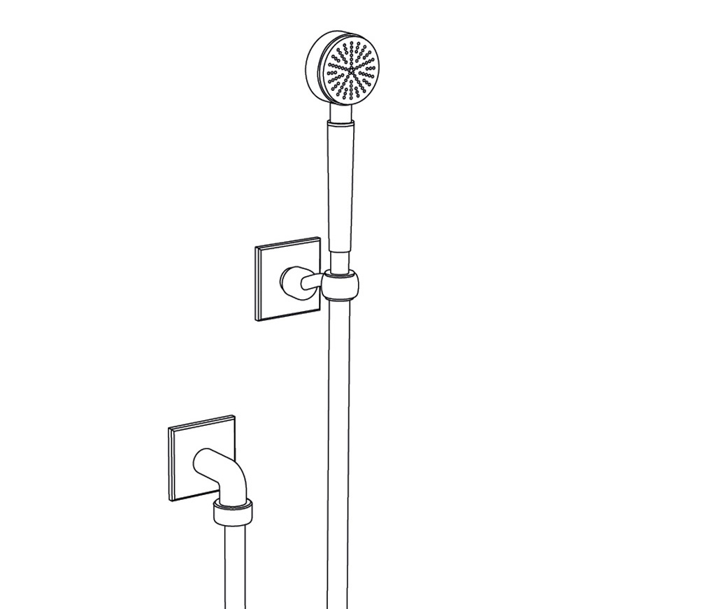 S19-2212 Wall shower set on fixed hook