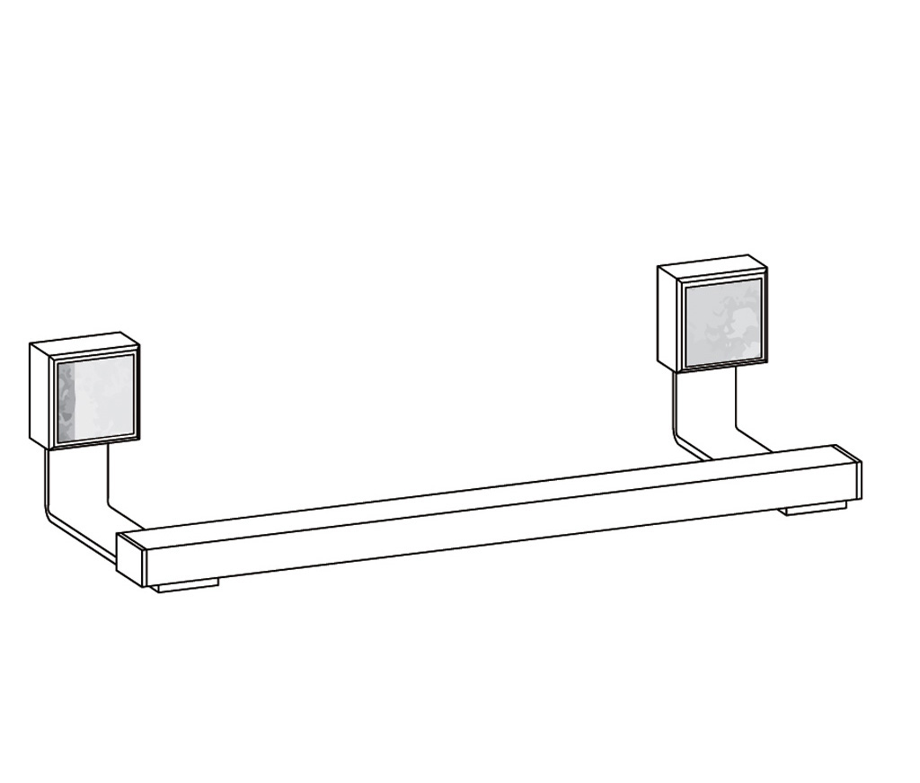 S19-508 Wall mounted single towel bar