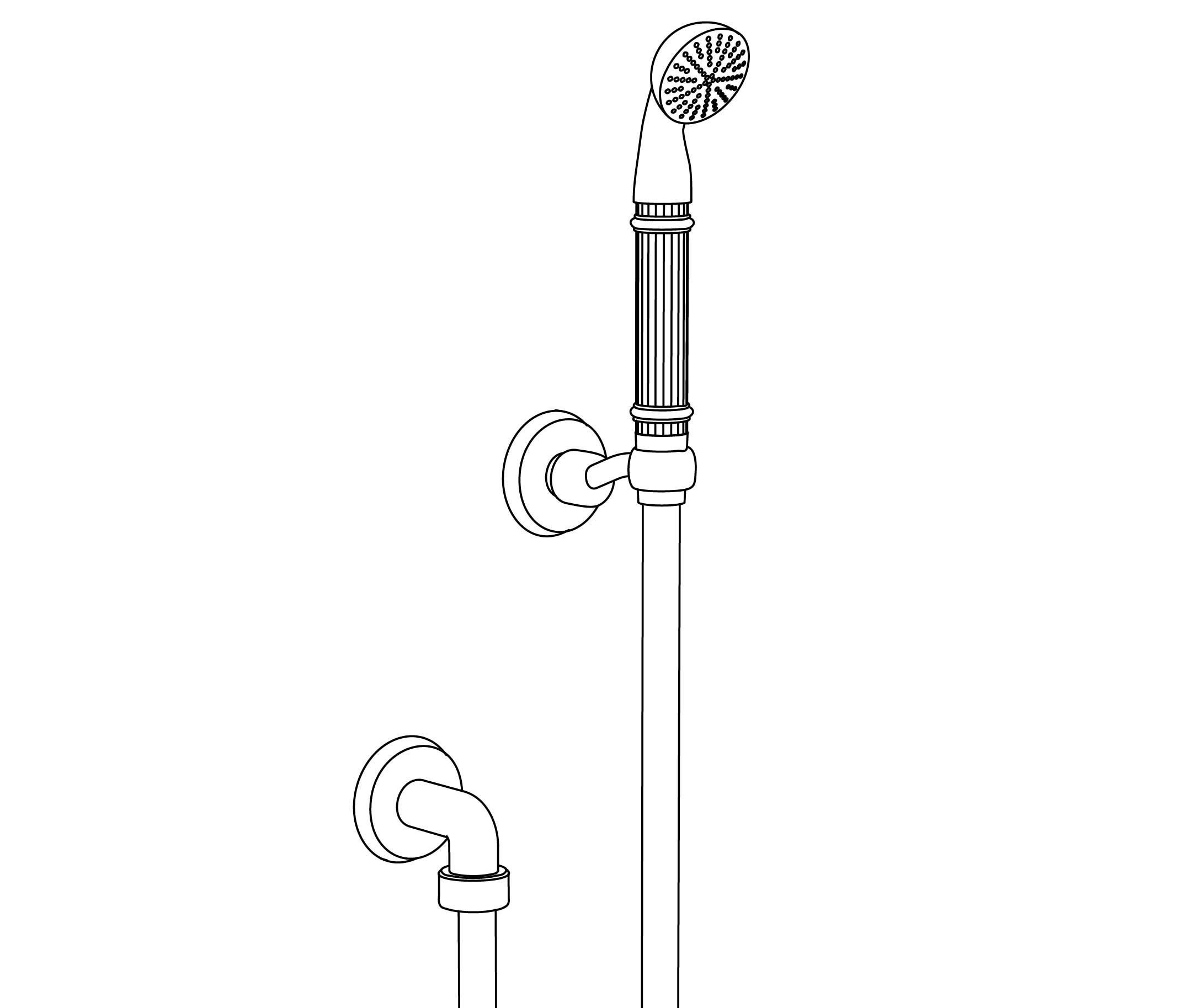 S196-2212 Wall shower set on fixed hook