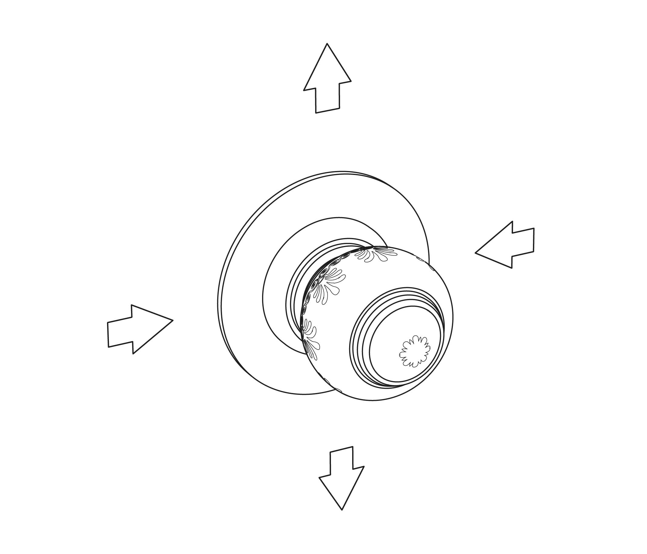 S196-244 Wall mounted 4-way diverter