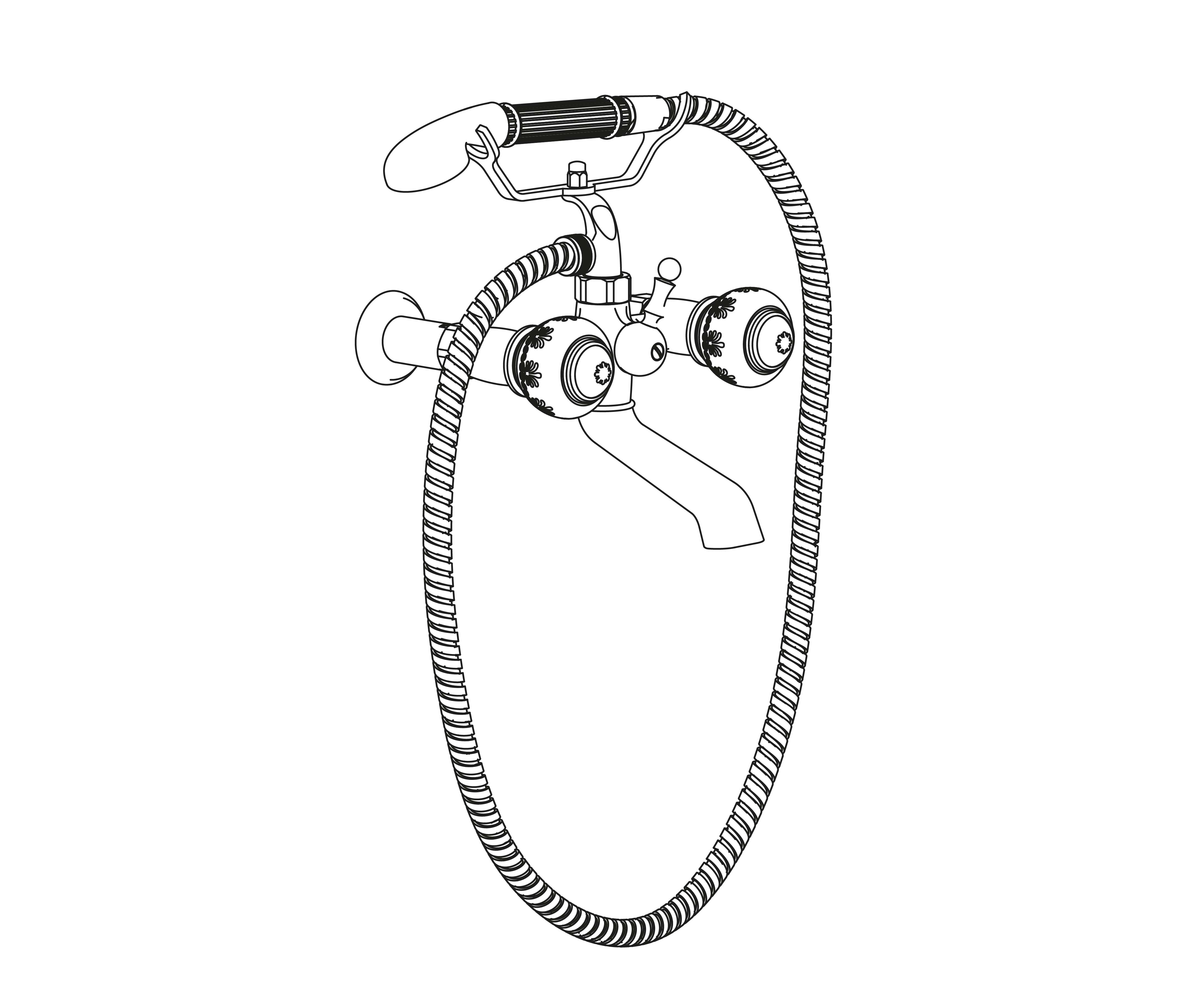 S196-3201 Wall mounted bath and shower mixer