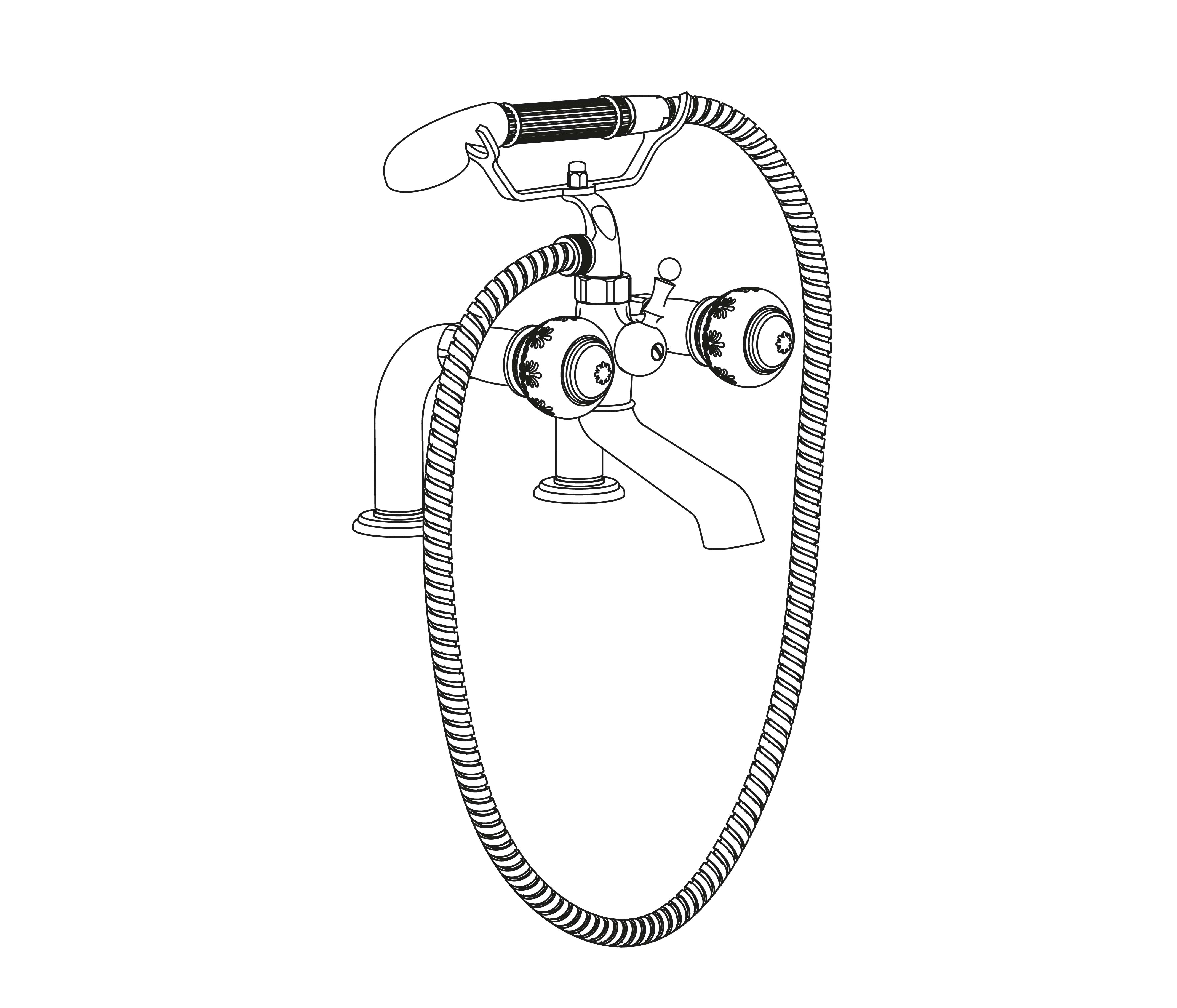 S196-3306 Rim mounted bath and shower mixer