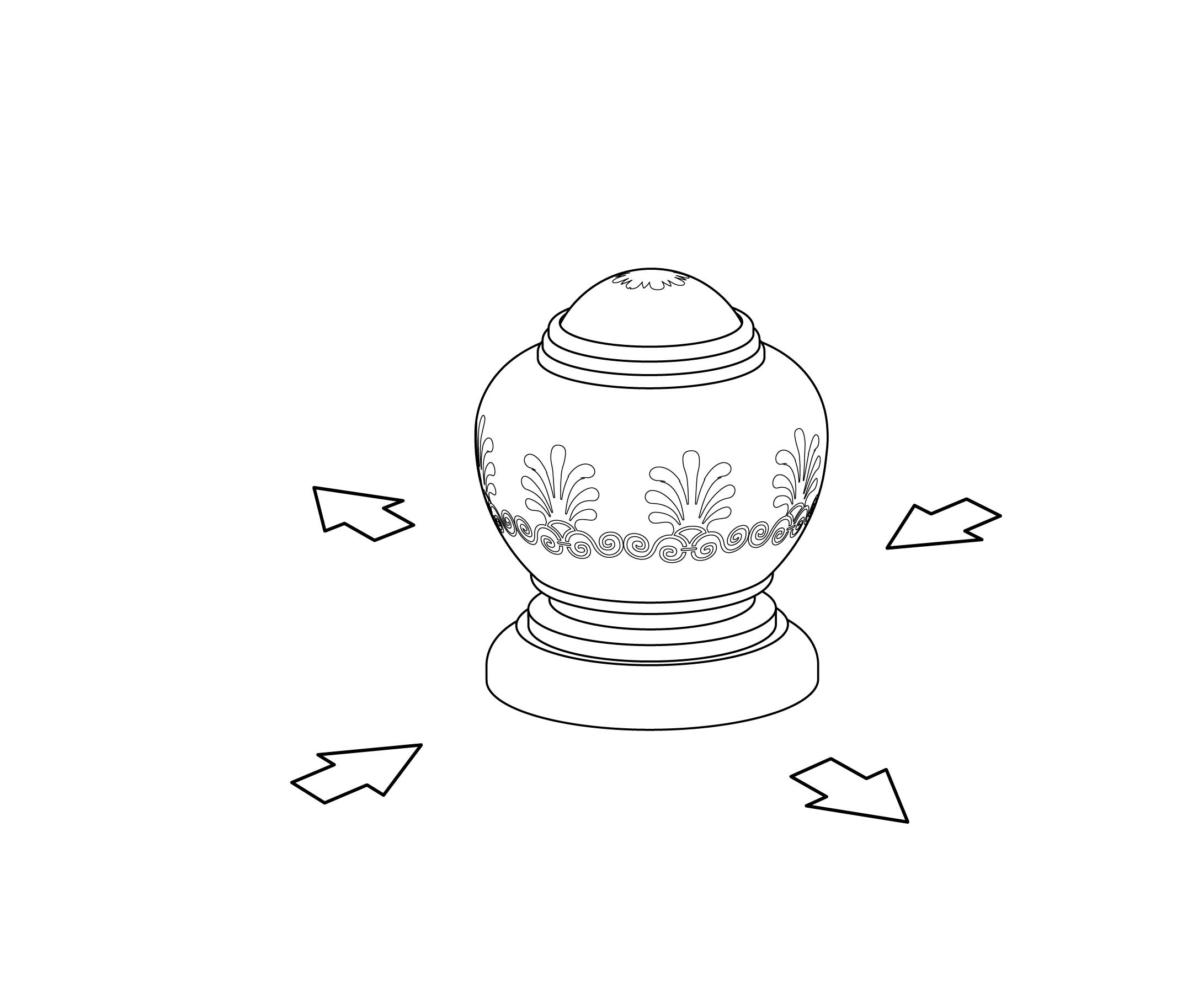 S196-334 Rim mounted 4-way diverter