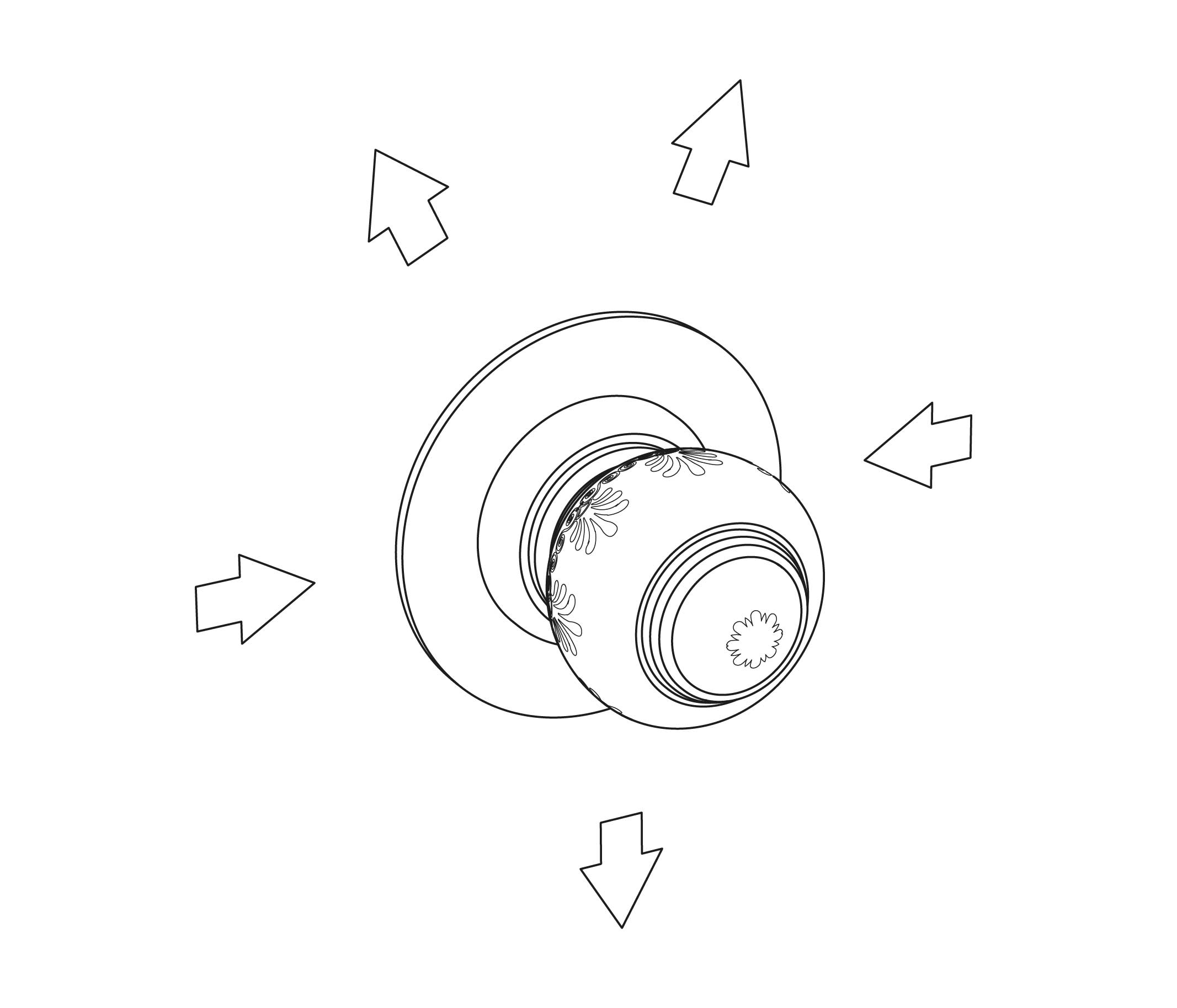 S196-345 Wall mounted 5-way diverter