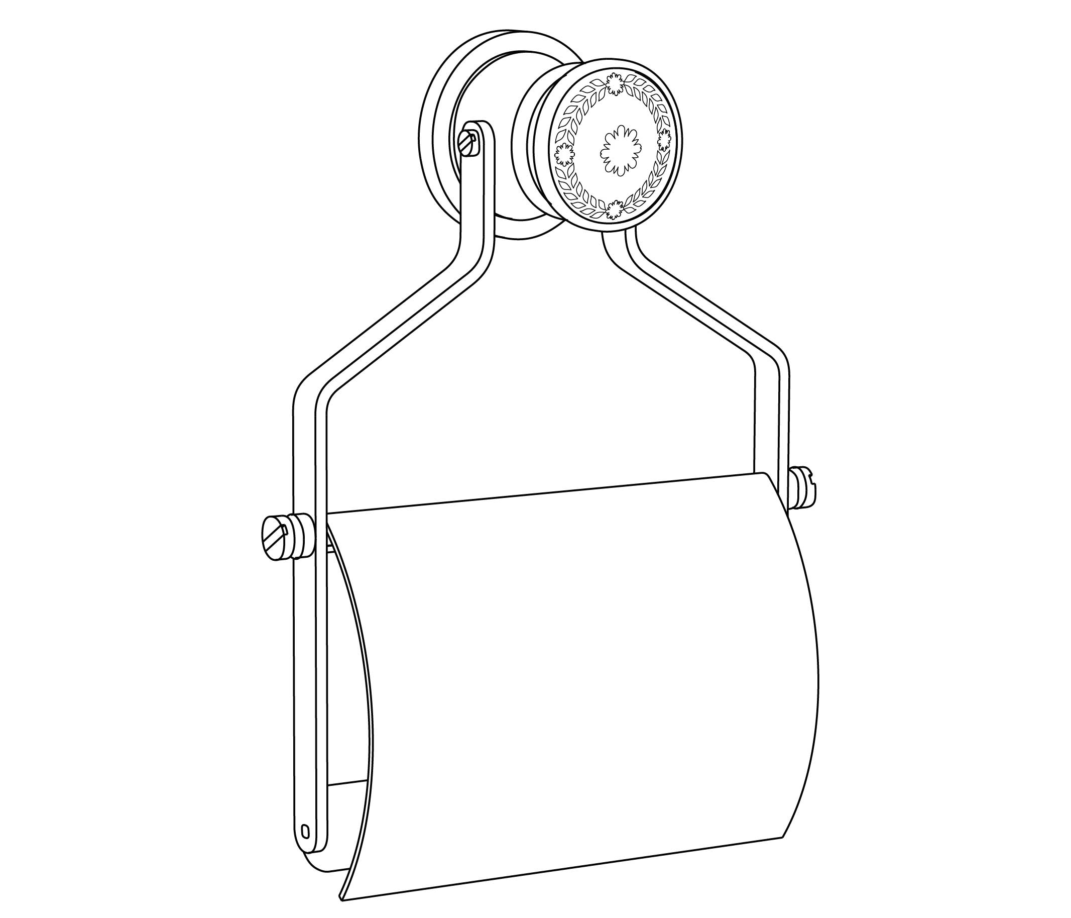 S196-503 Wall mounted toilet roll holder