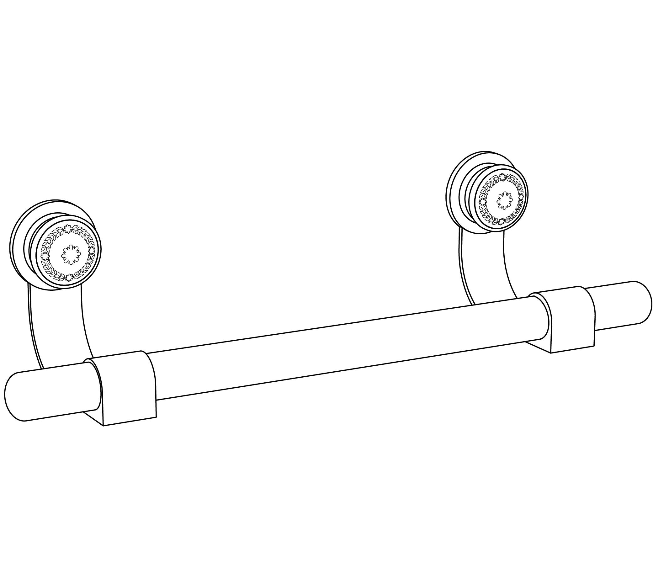 S196-508 Wall mounted single towel bar