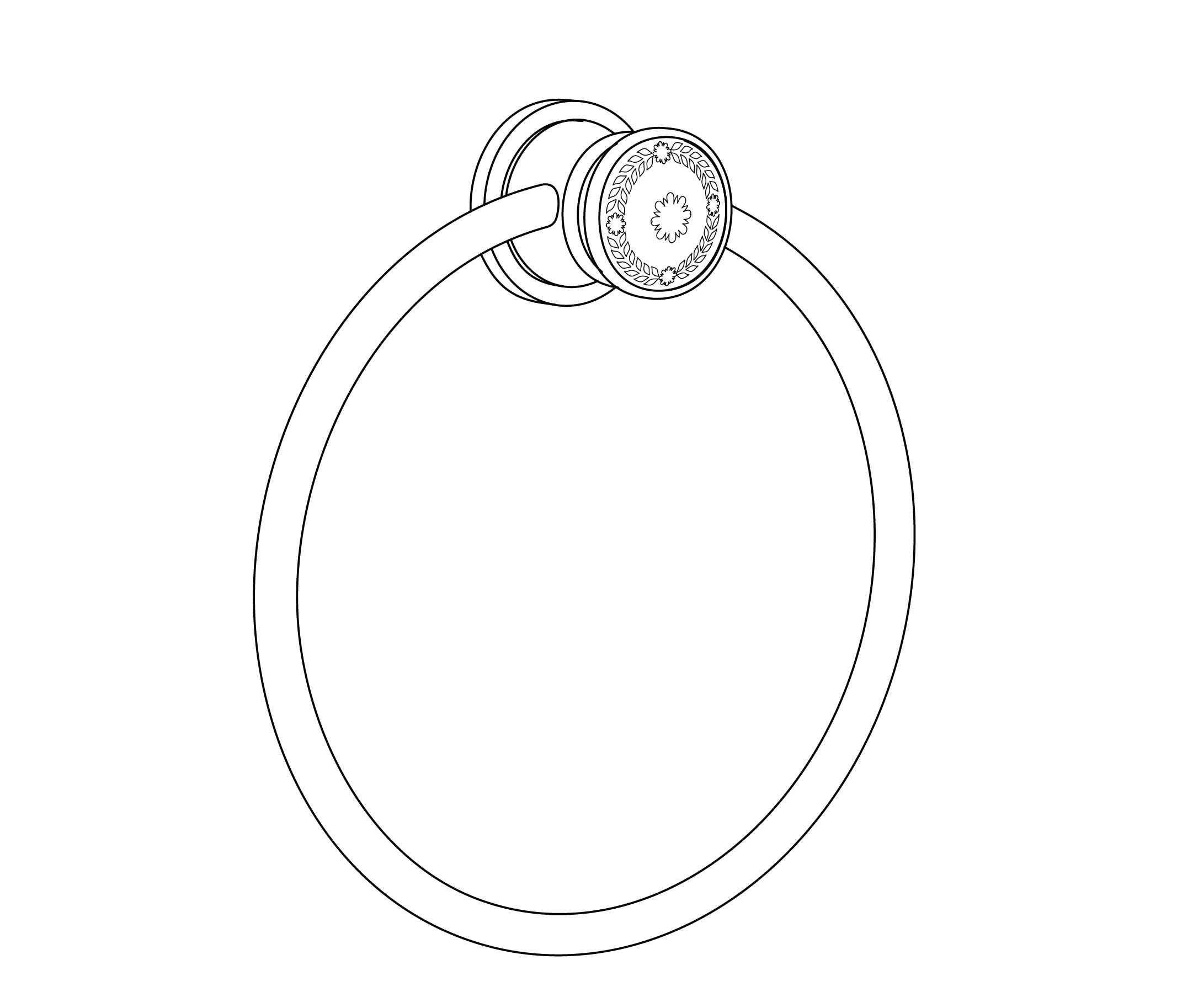 S196-510 Porte-serviette anneau