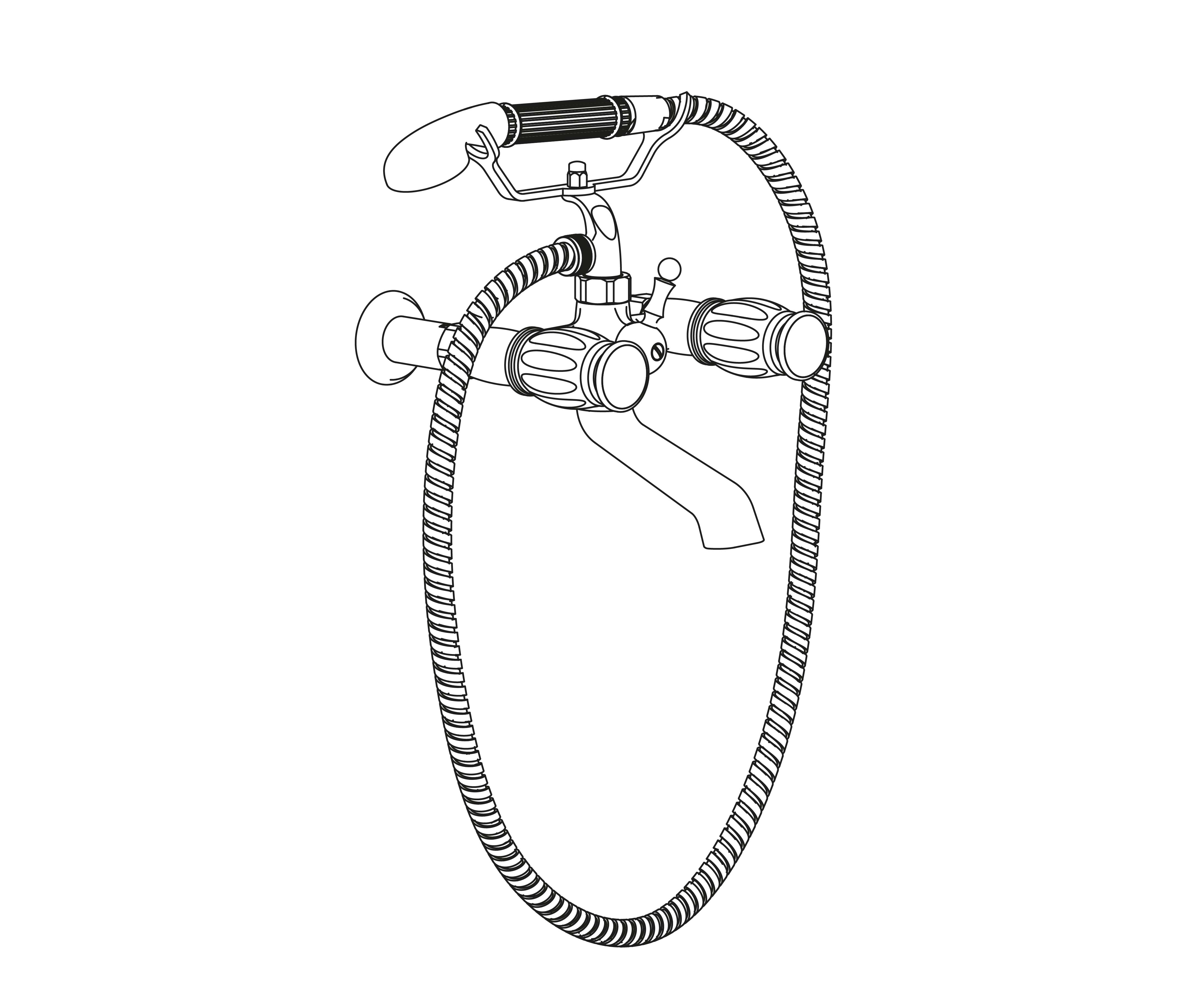 S198-3201 Wall mounted bath and shower mixer
