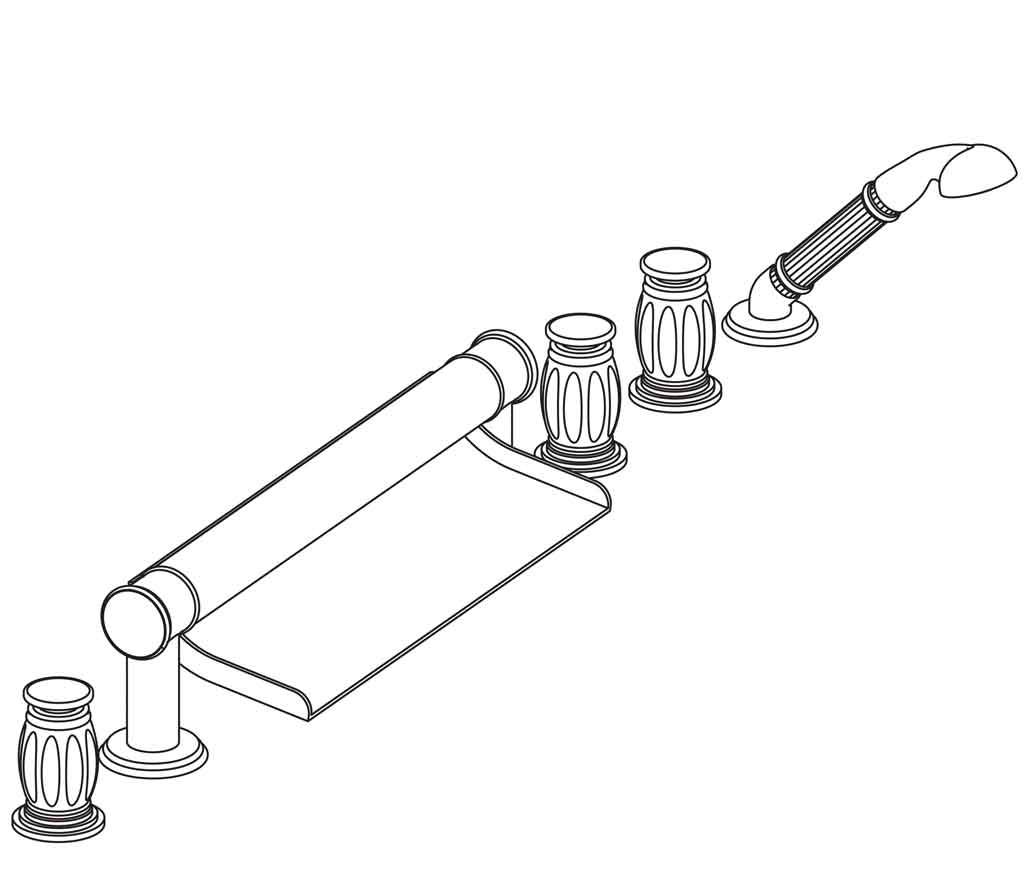 S198-3307 Rim mounted 6-hole mixer