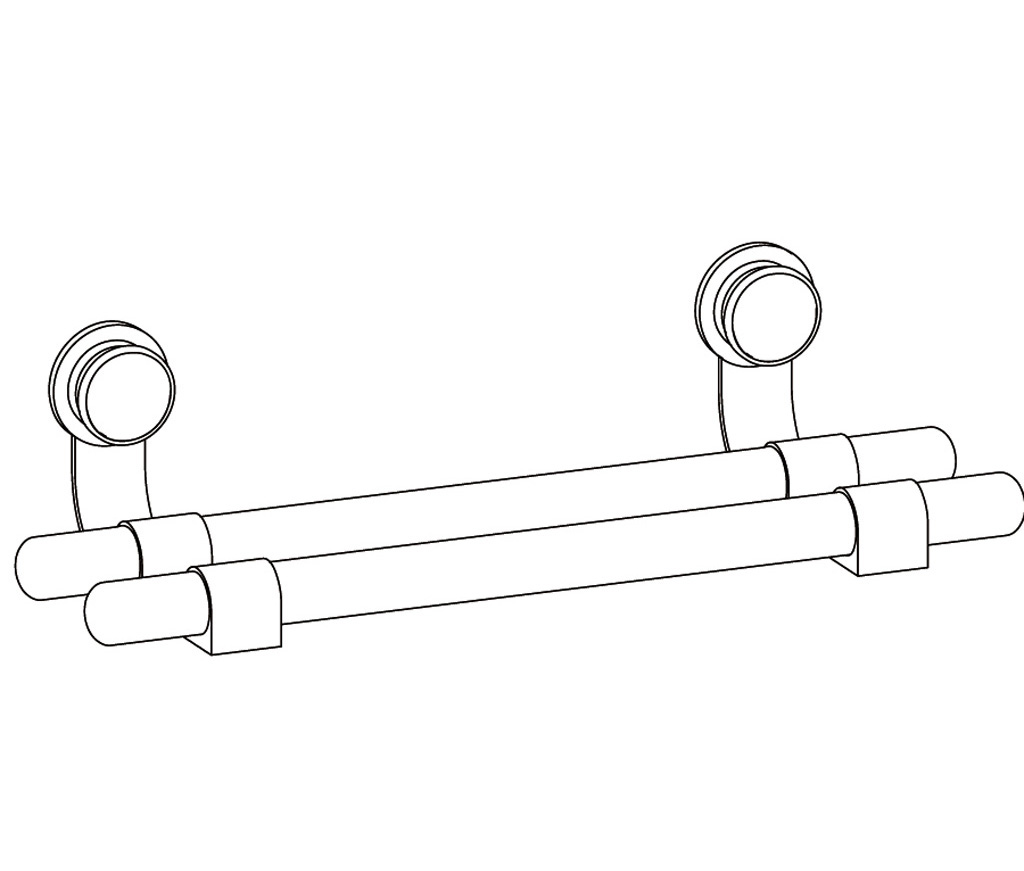 S198-509 Wall mounted double towel bar