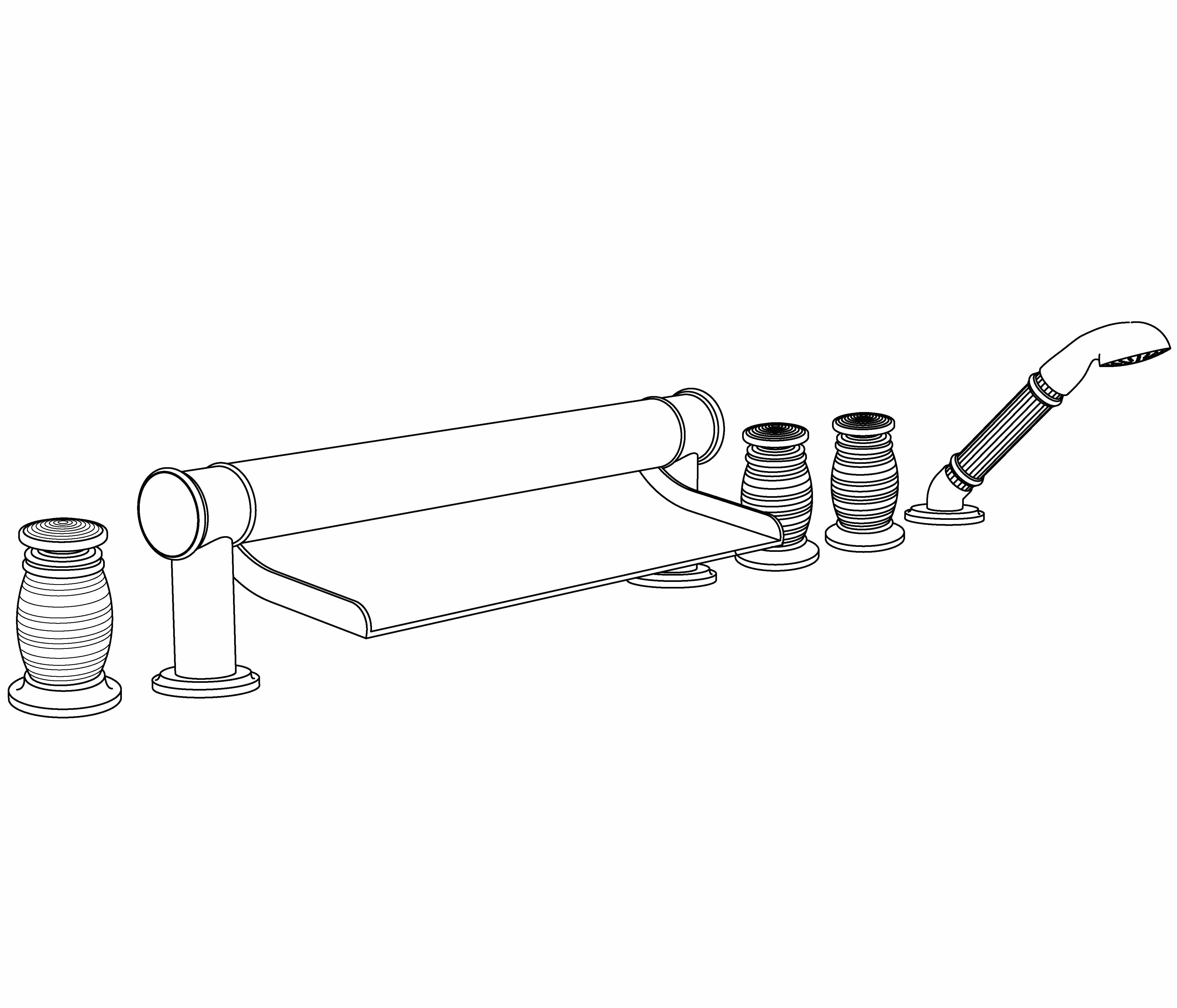 S199-3307 Rim mounted 6-hole mixer