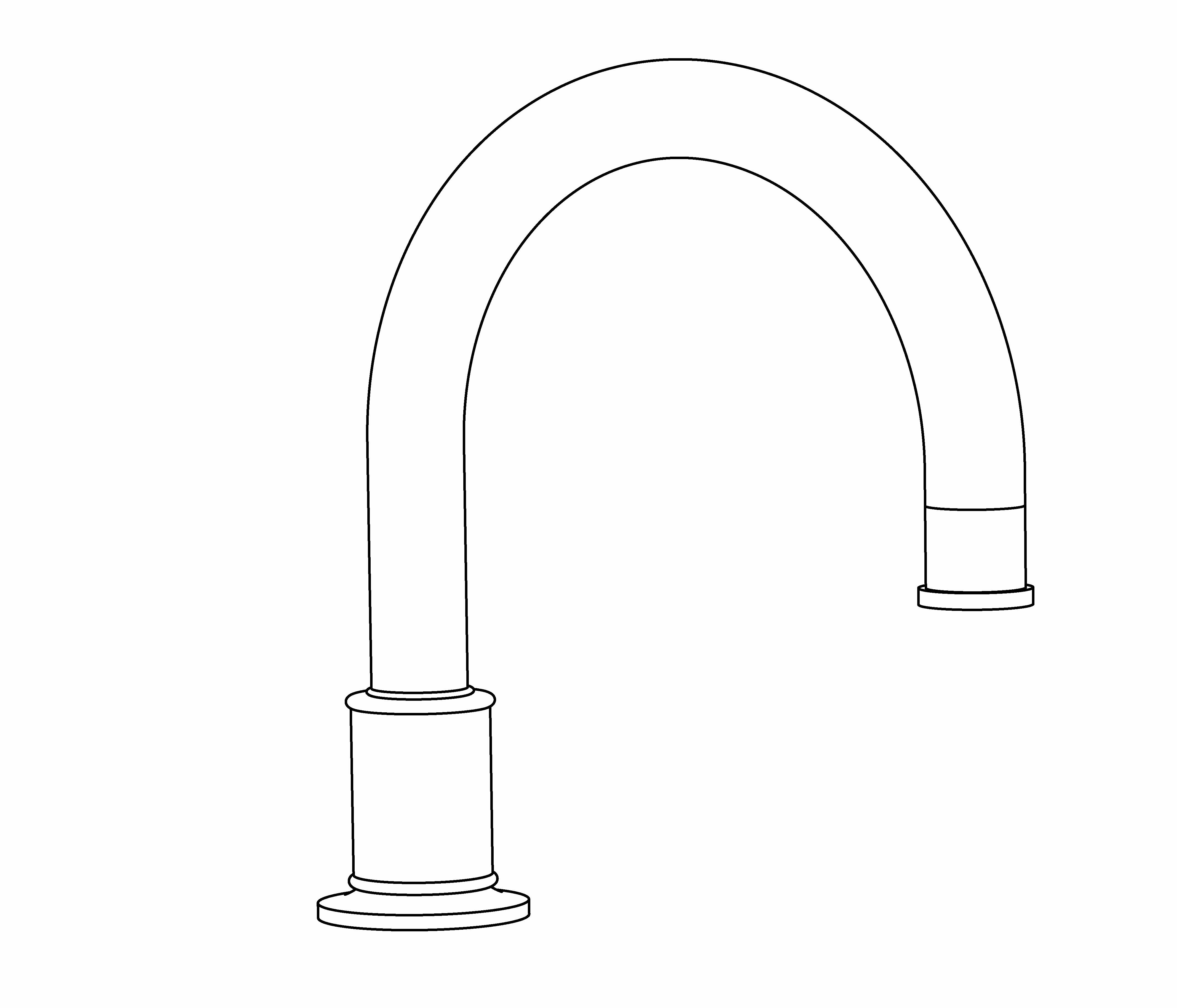 S199-3S2L High rim mounted bath spout